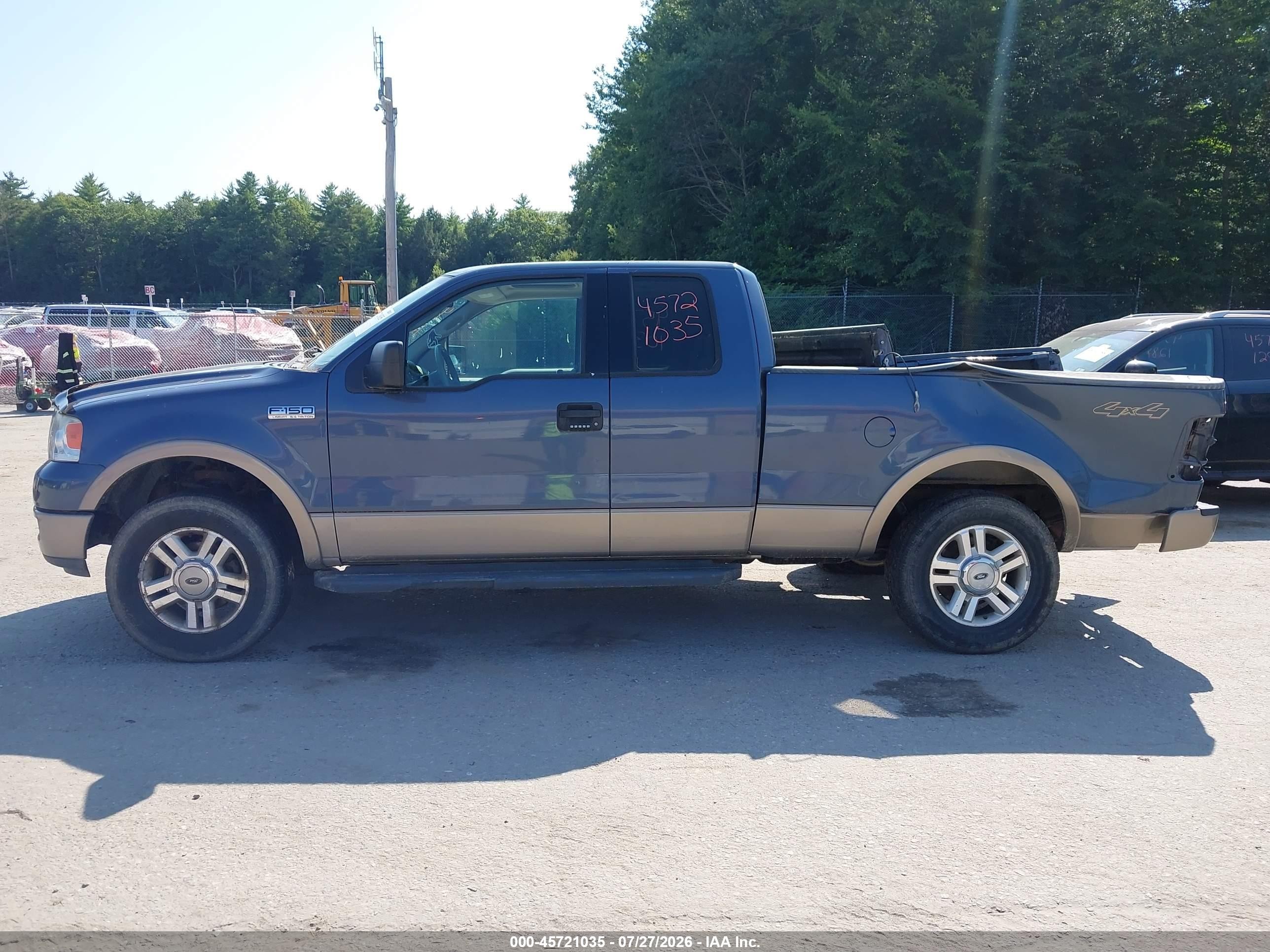 2004 Ford F-150 Fx4/lariat/xl/xlt Blue vin: 1FTPX14524NB91368