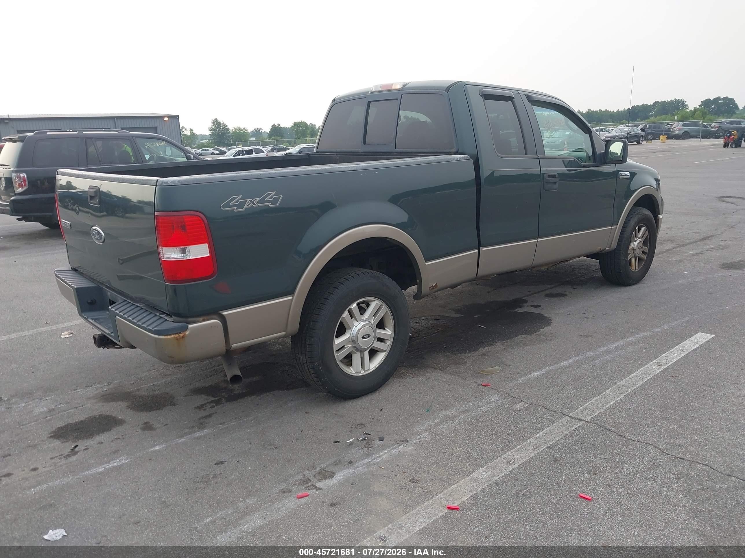 2004 Ford F-150 Fx4/lariat/xl/xlt Green vin: 1FTPX14524NB92911