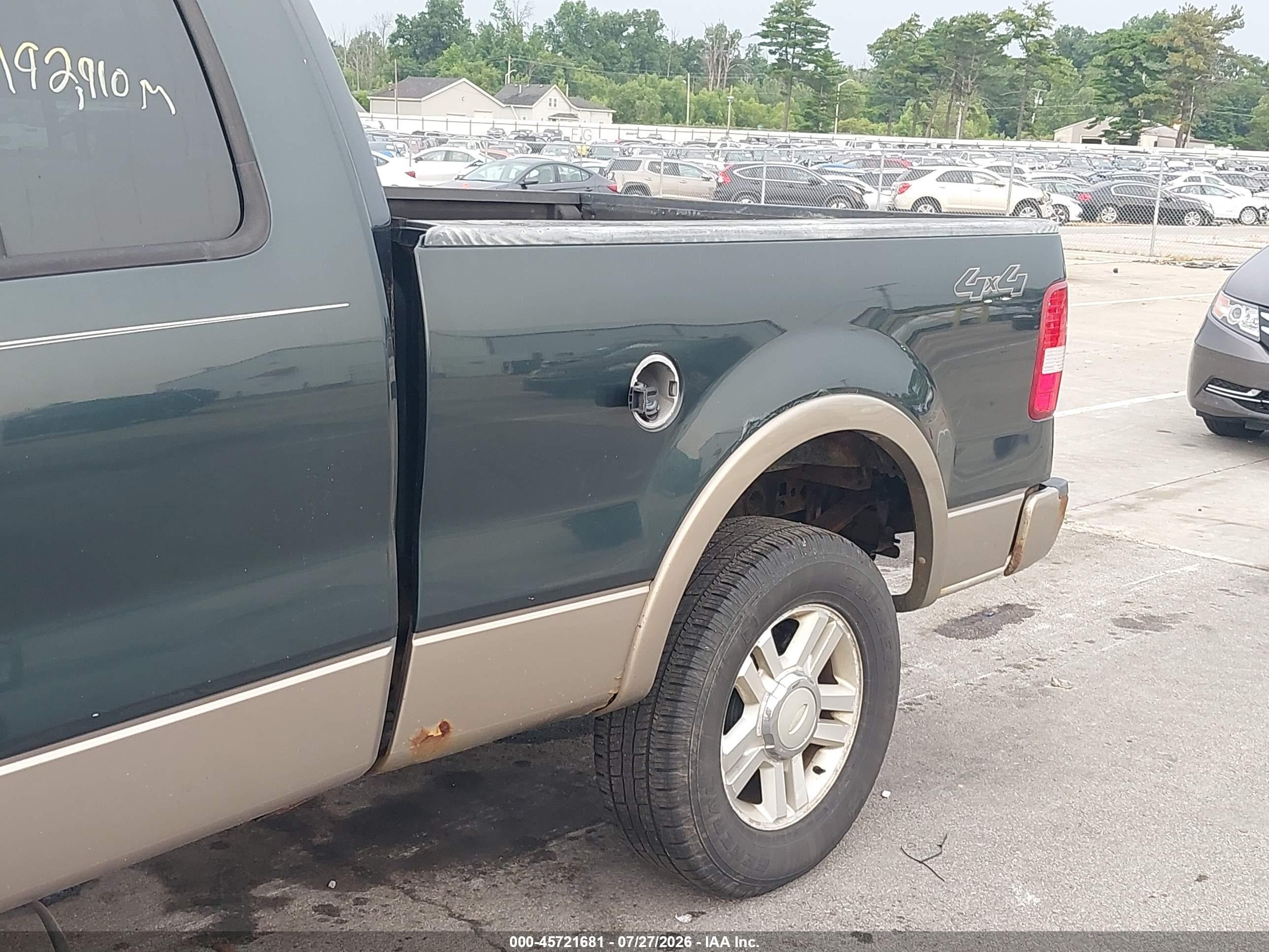 2004 Ford F-150 Fx4/lariat/xl/xlt Green vin: 1FTPX14524NB92911
