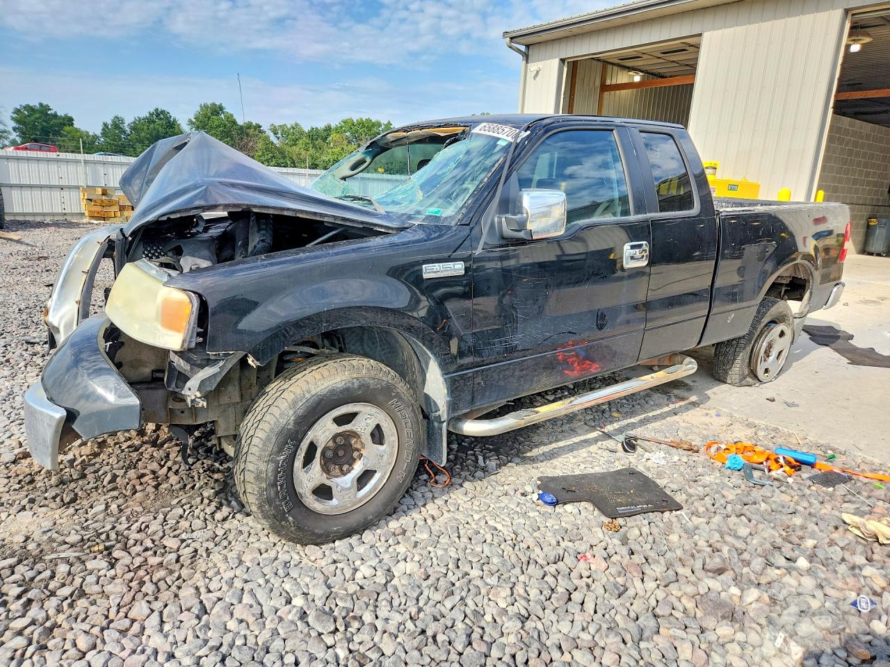 2005 Ford F150 Black vin: 1FTPX14525FB01440