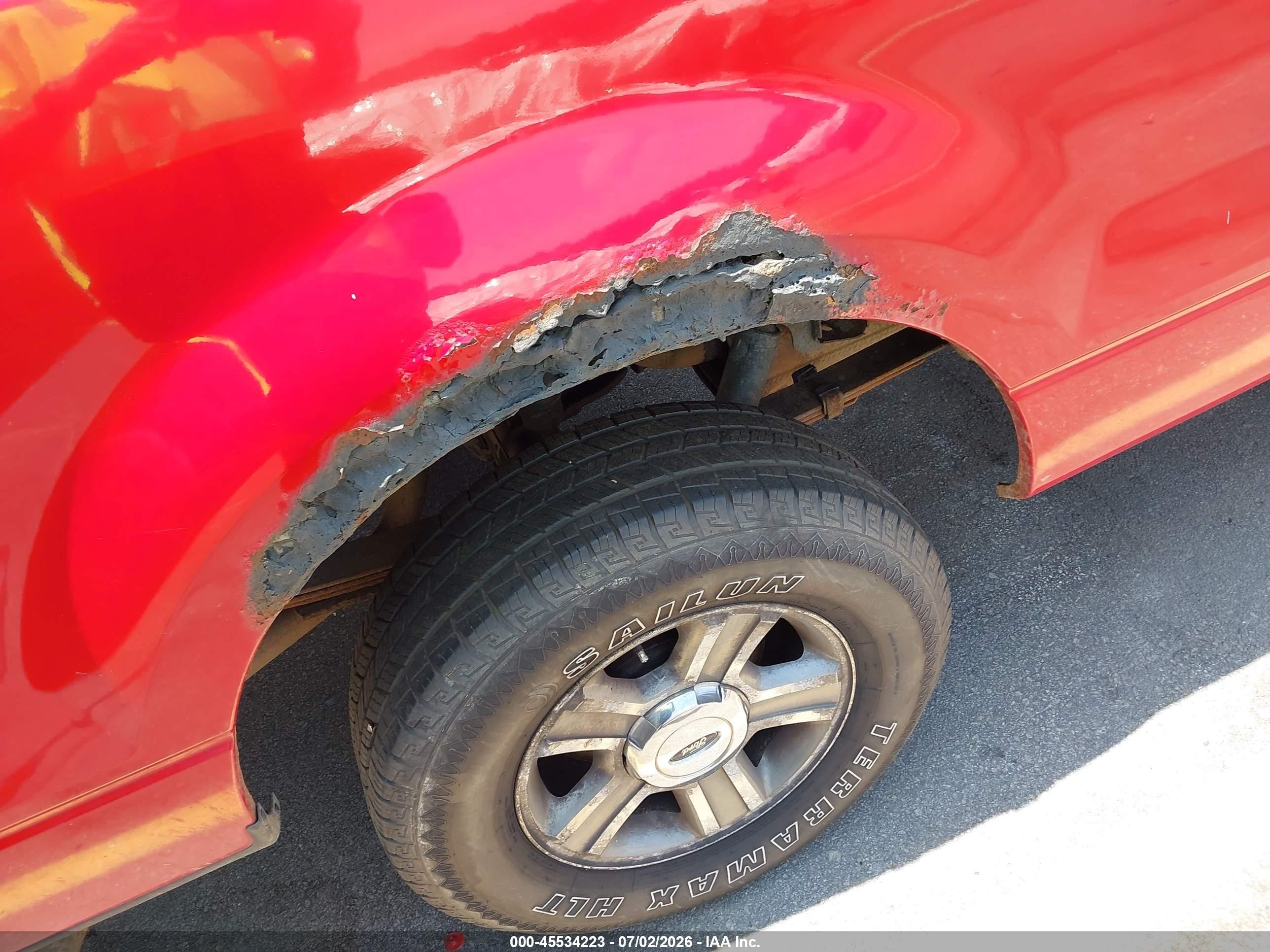 2005 Ford F-150 Fx4/lariat/xl/xlt Red vin: 1FTPX14525FB06007