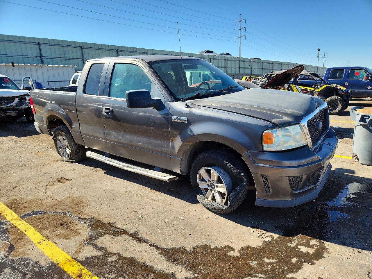 2005 Ford F150 Gray vin: 1FTPX14525KB80454