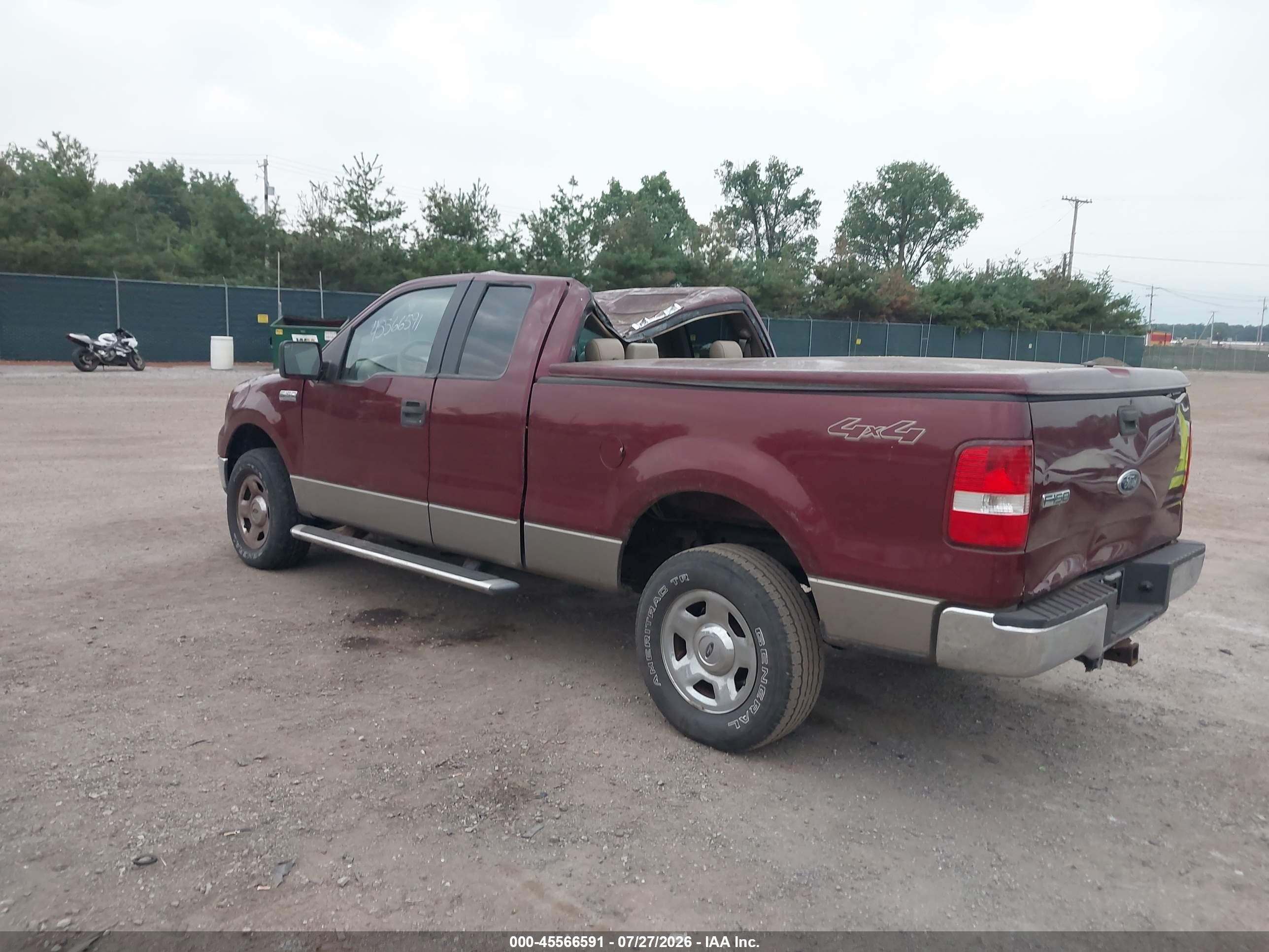 2005 Ford F-150 Fx4/lariat/xl/xlt Burgundy vin: 1FTPX14525NA88856