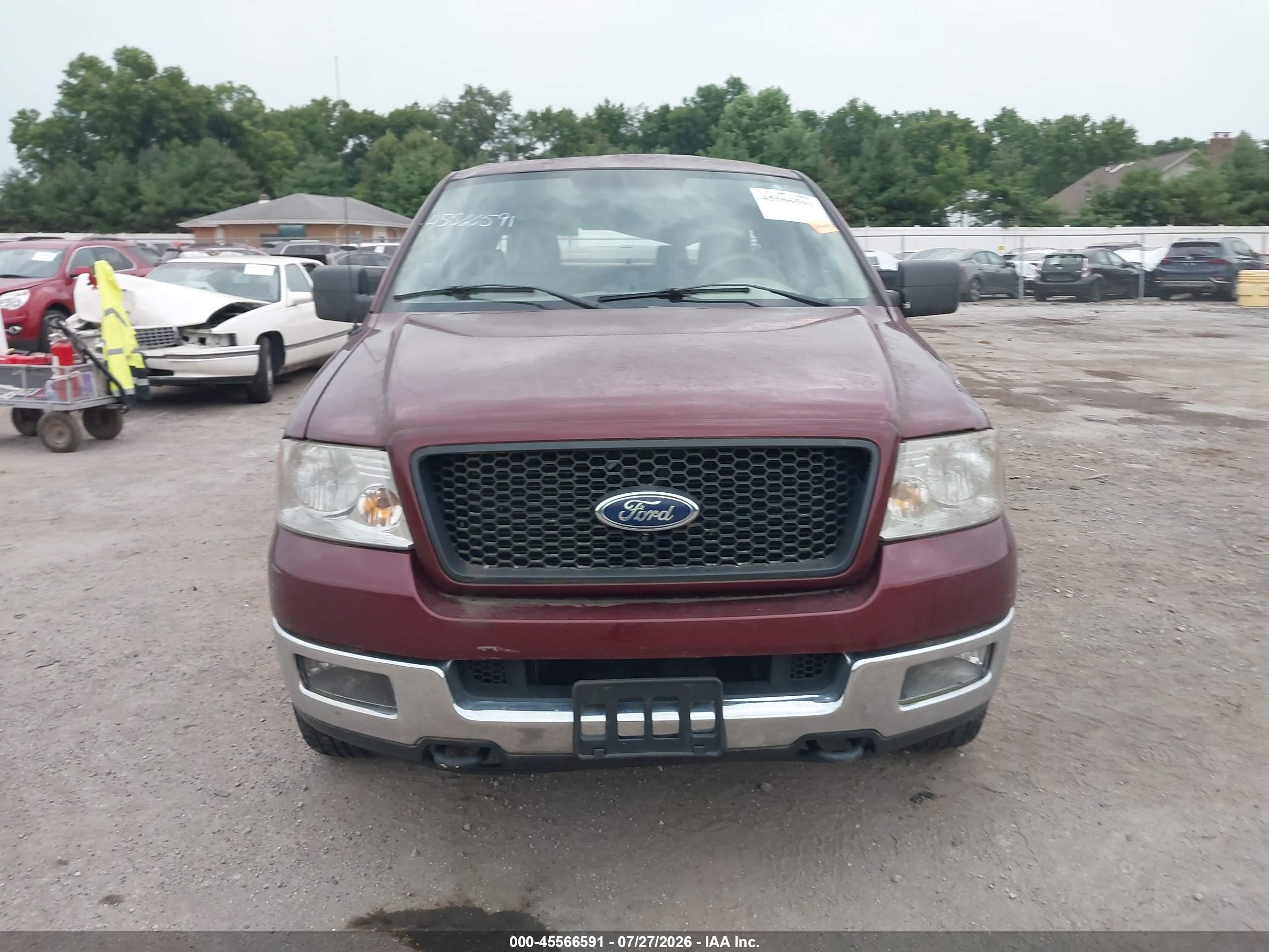 2005 Ford F-150 Fx4/lariat/xl/xlt Burgundy vin: 1FTPX14525NA88856