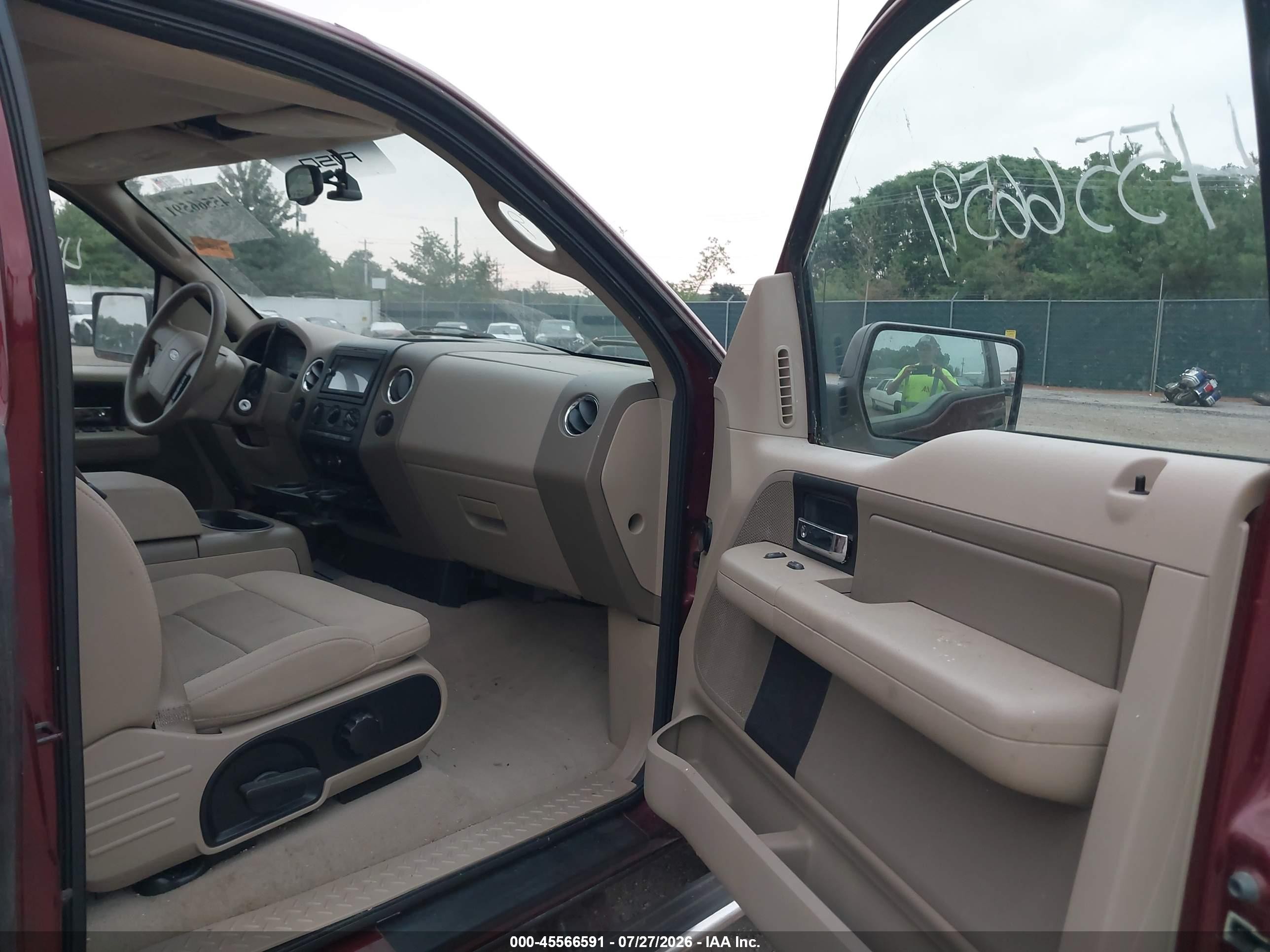 2005 Ford F-150 Fx4/lariat/xl/xlt Burgundy vin: 1FTPX14525NA88856