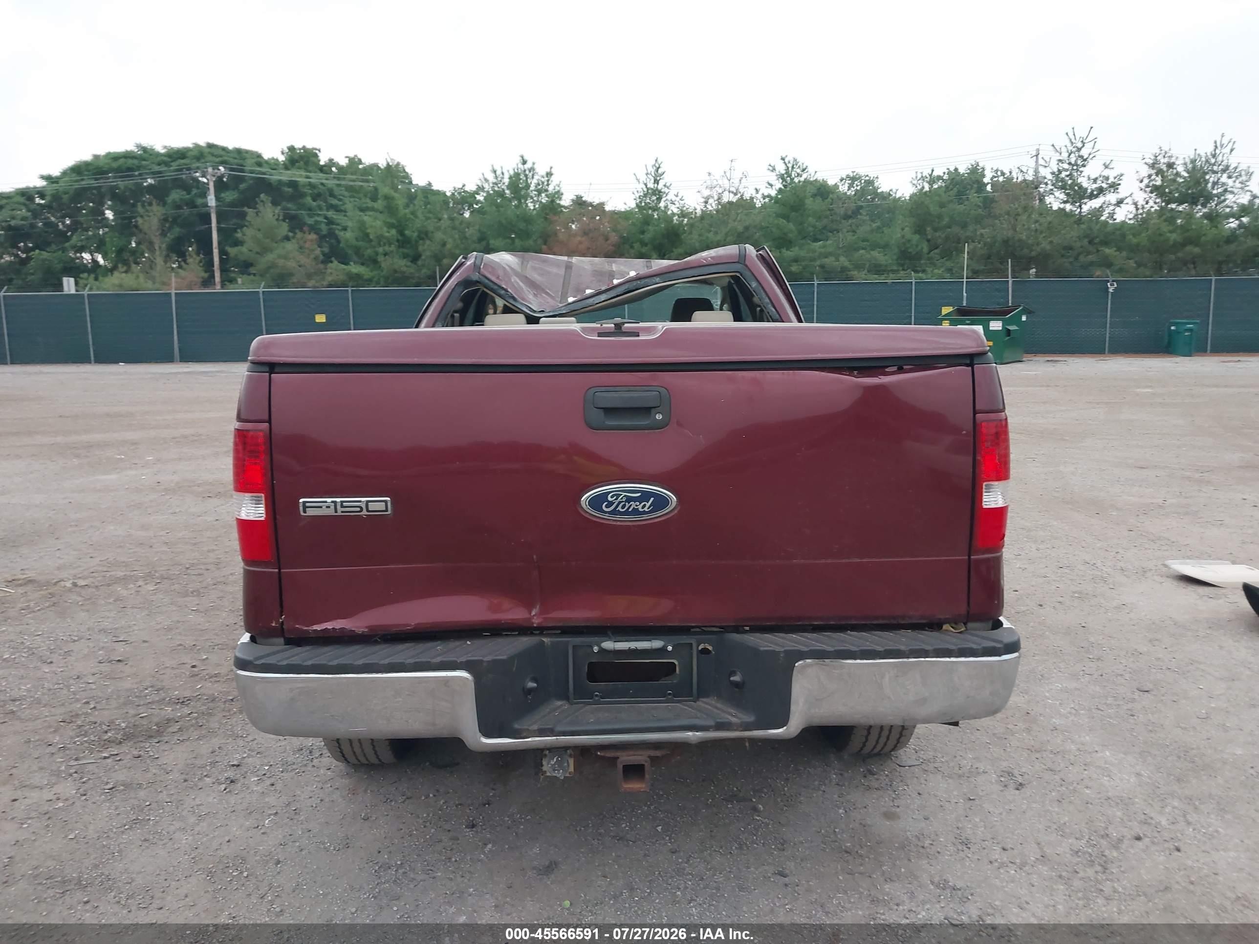 2005 Ford F-150 Fx4/lariat/xl/xlt Burgundy vin: 1FTPX14525NA88856
