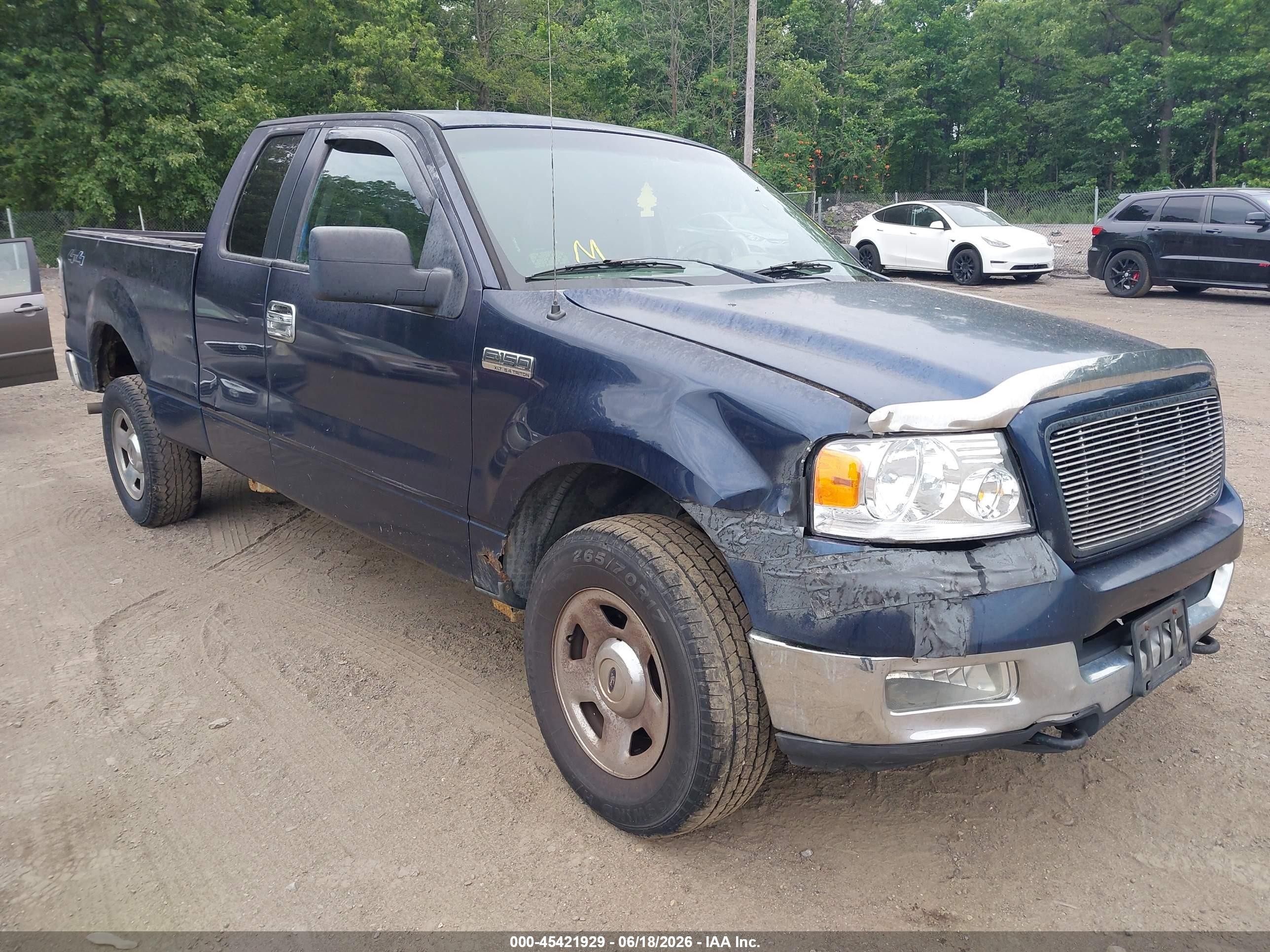 2005 Ford F-150 Fx4/lariat/xl/xlt Blue vin: 1FTPX14525NB21290