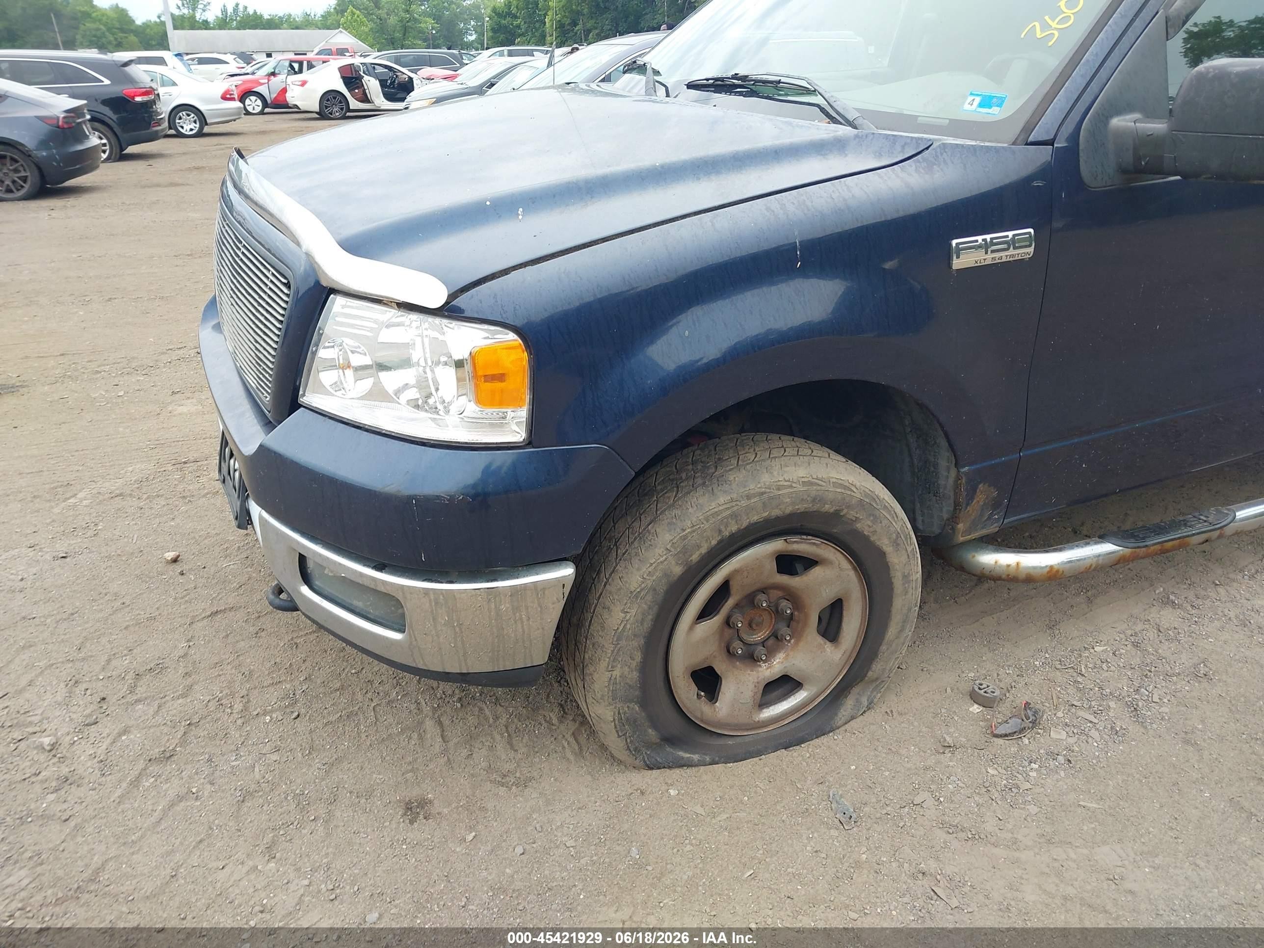 2005 Ford F-150 Fx4/lariat/xl/xlt Blue vin: 1FTPX14525NB21290