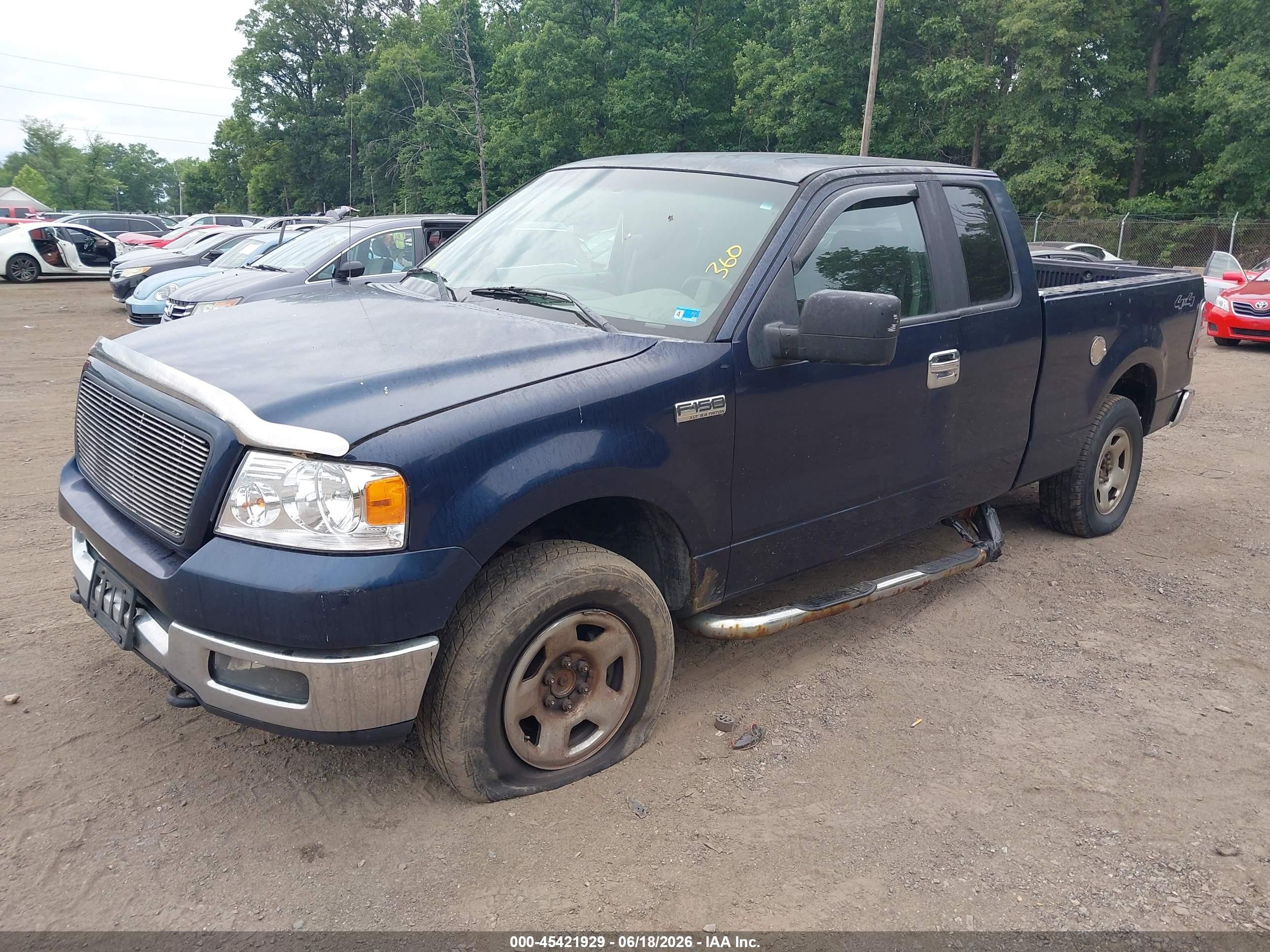 2005 Ford F-150 Fx4/lariat/xl/xlt Blue vin: 1FTPX14525NB21290