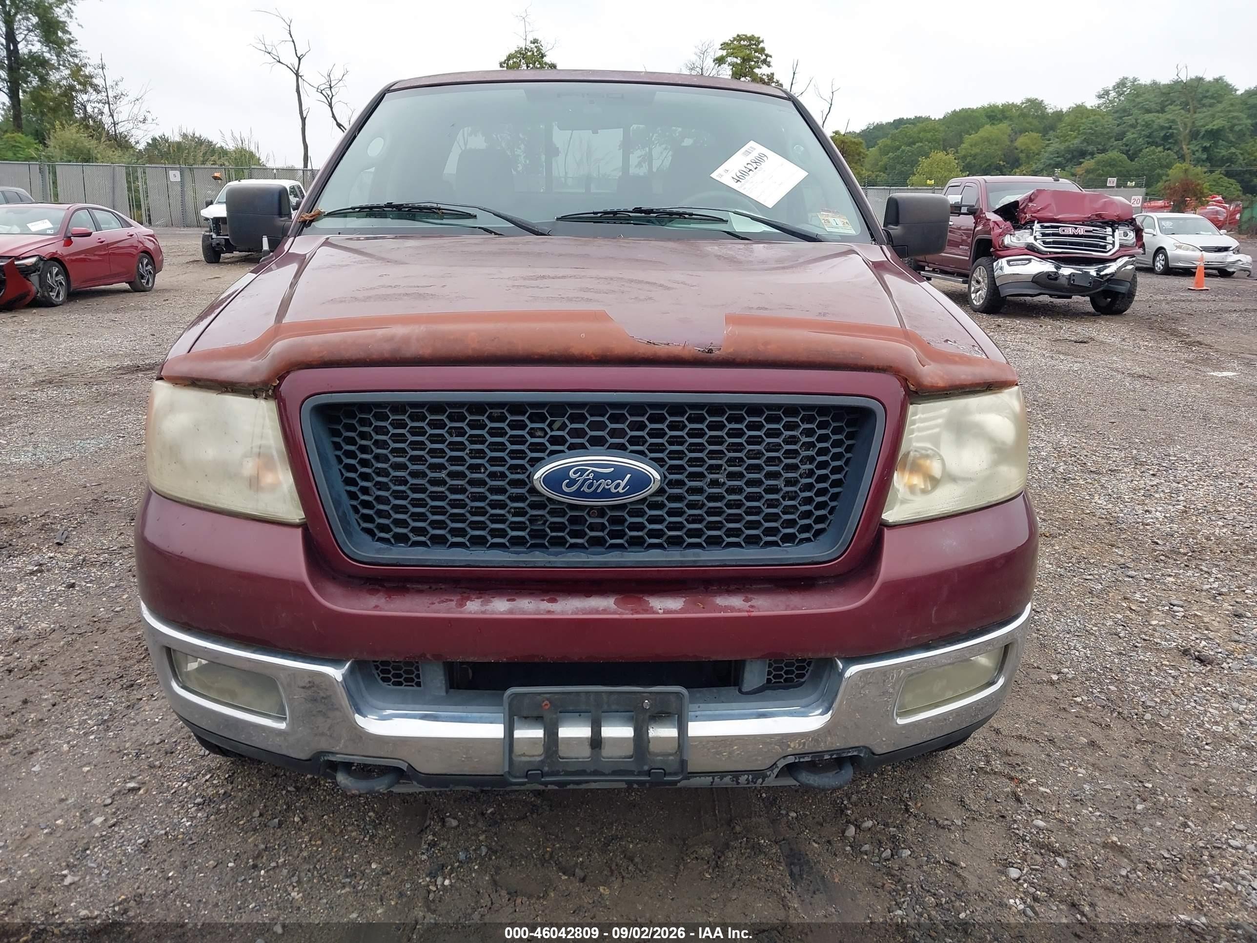 2004 Ford F-150 Fx4/lariat/xl/xlt Red vin: 1FTPX14534NA72356