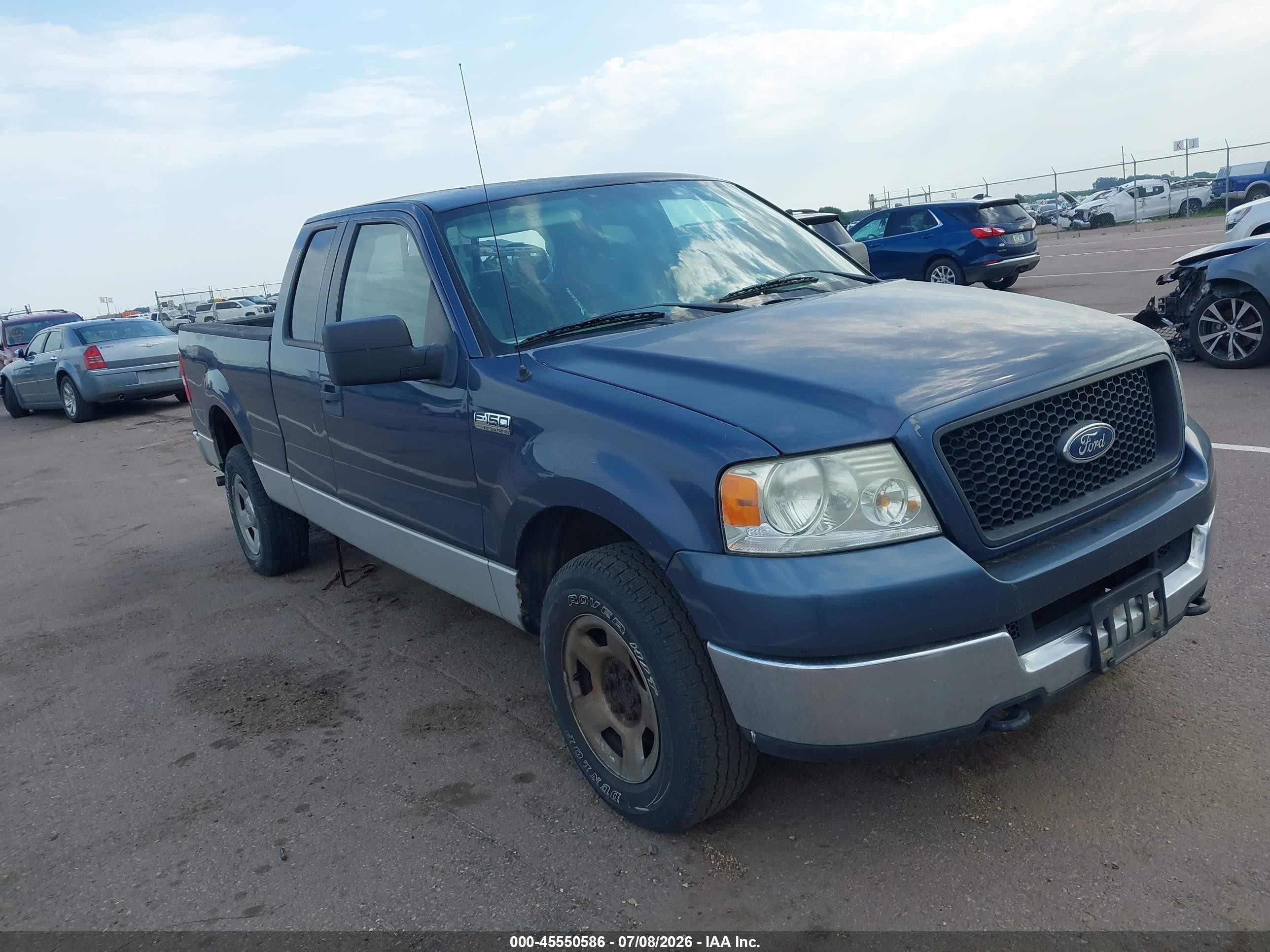 2005 Ford F-150 Fx4/lariat/xl/xlt Blue vin: 1FTPX14535NB93888