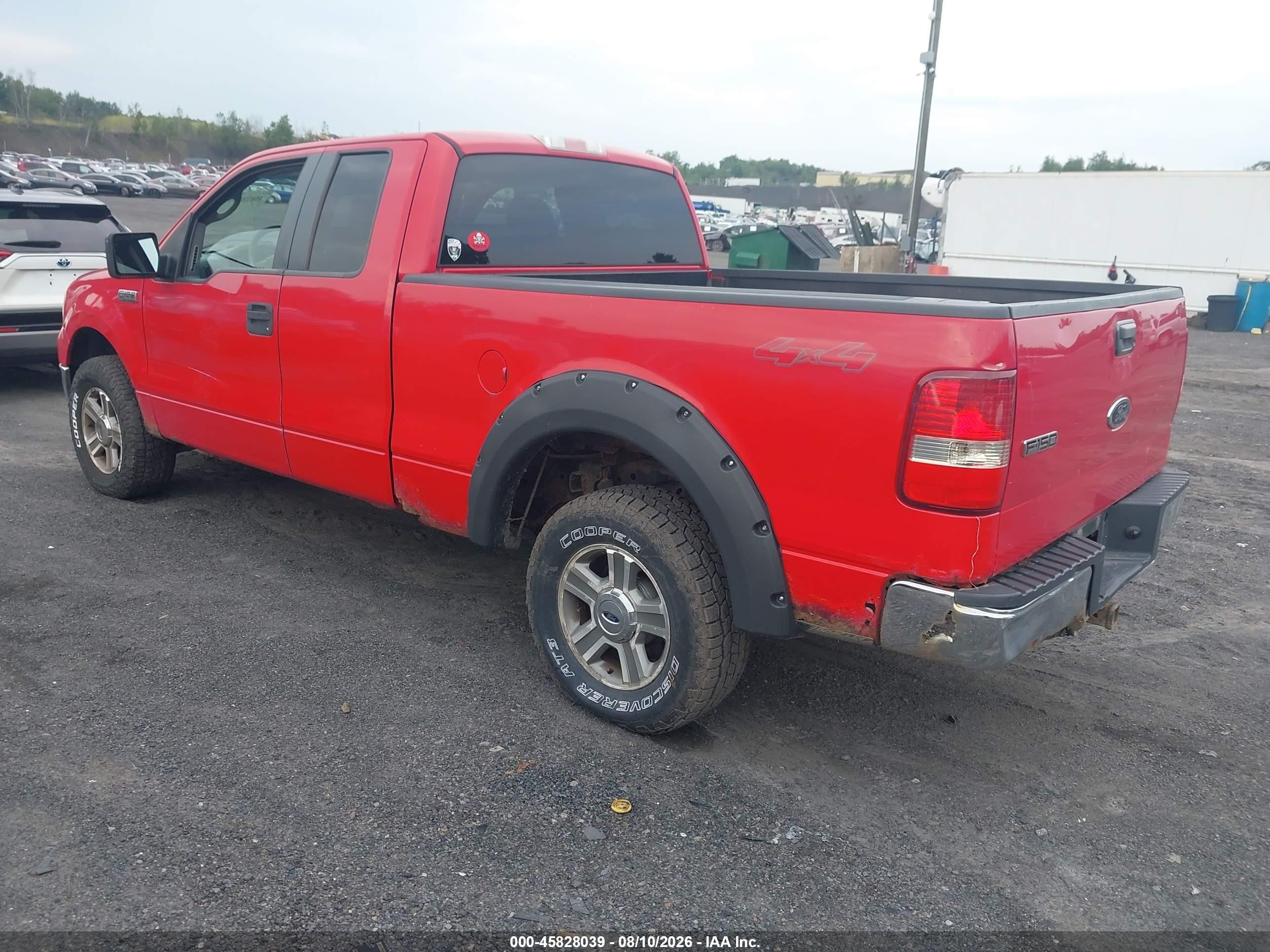 2007 Ford F-150 Fx4/lariat/xl/xlt Red vin: 1FTPX14537FA64157