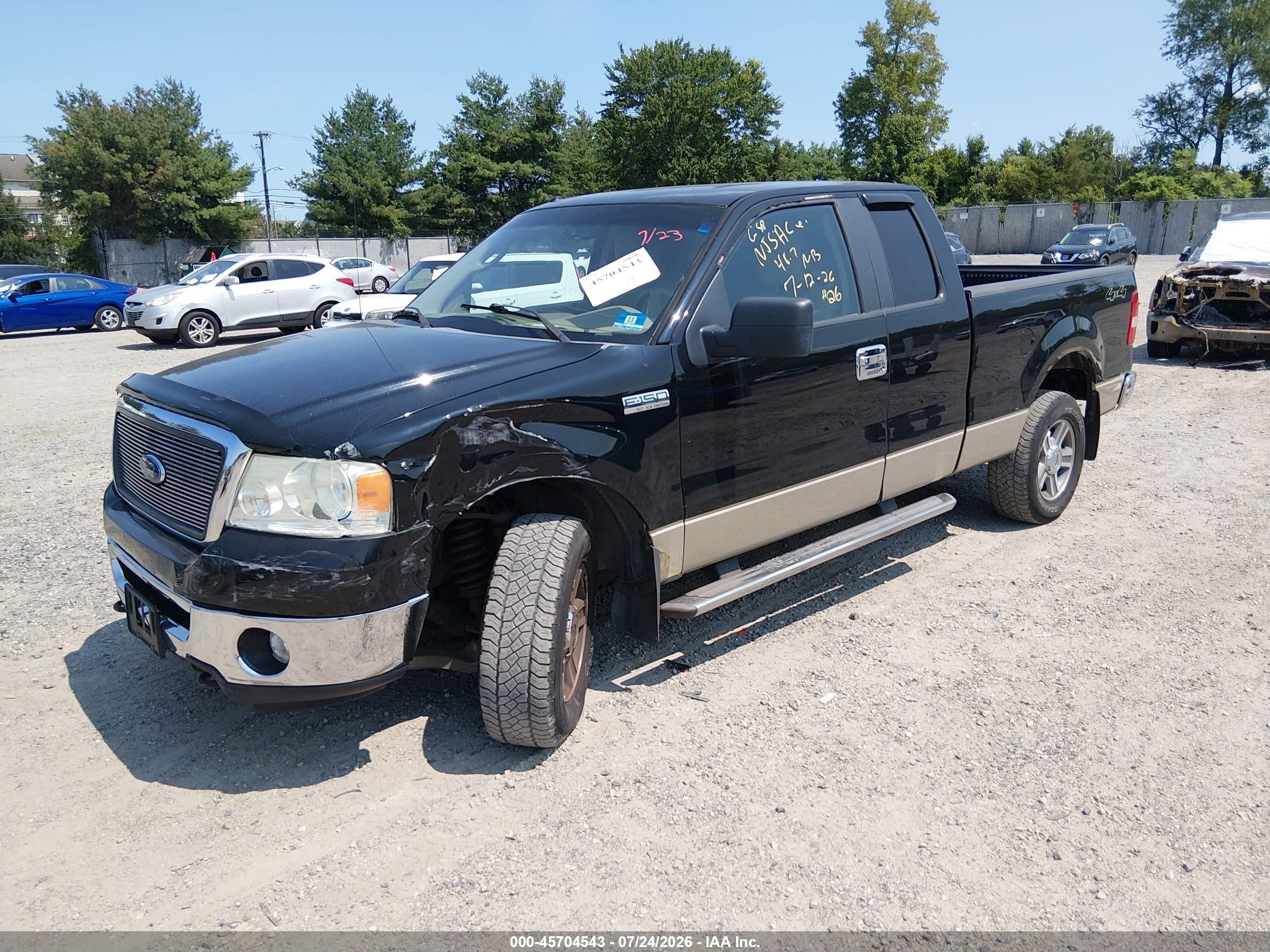 2008 Ford F-150 60th Anniversary/fx4/lariat/xl/xlt Black vin: 1FTPX14538FA35064