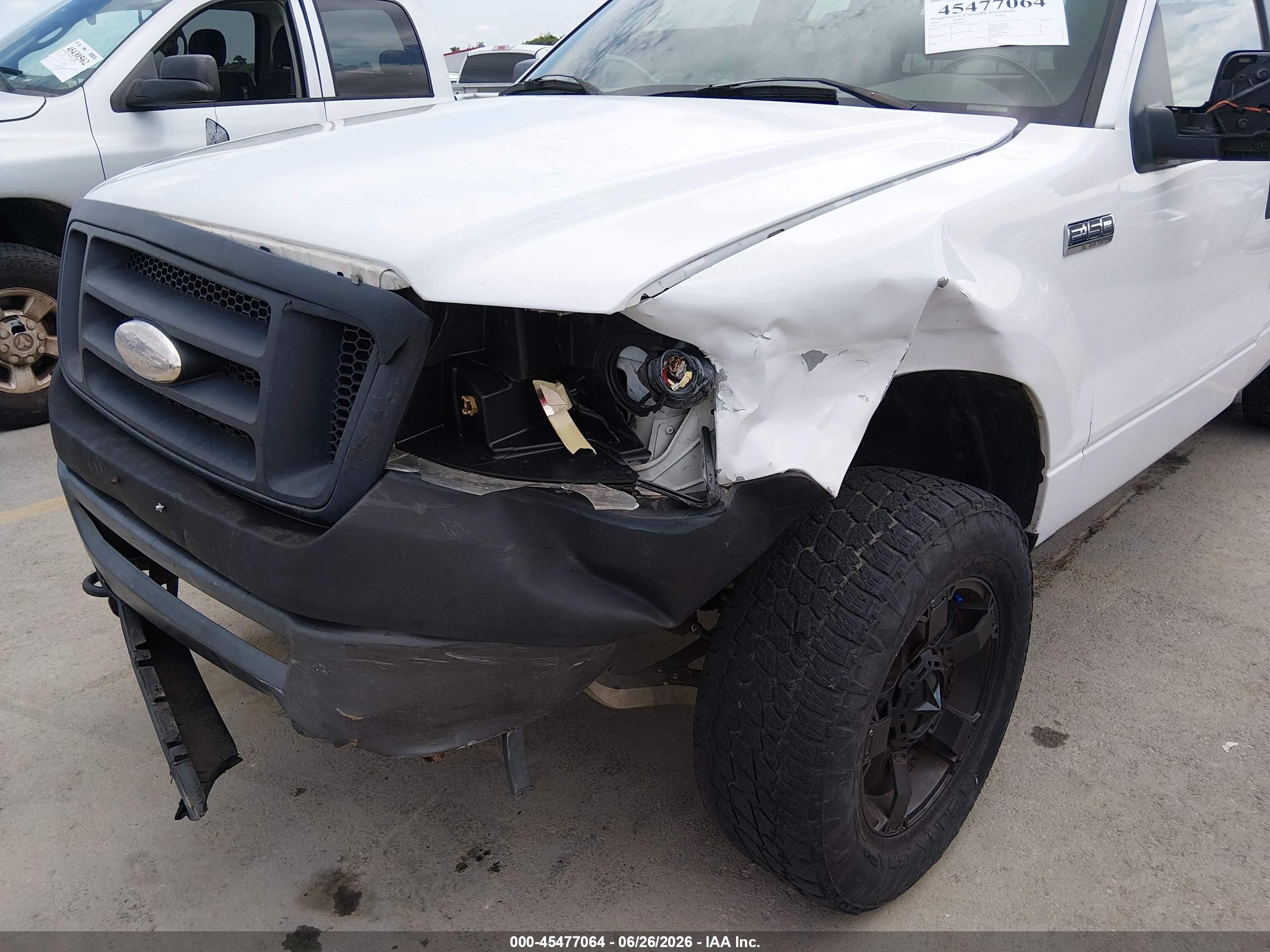 2008 Ford F-150 Xl White vin: 1FTPX14538FB54197