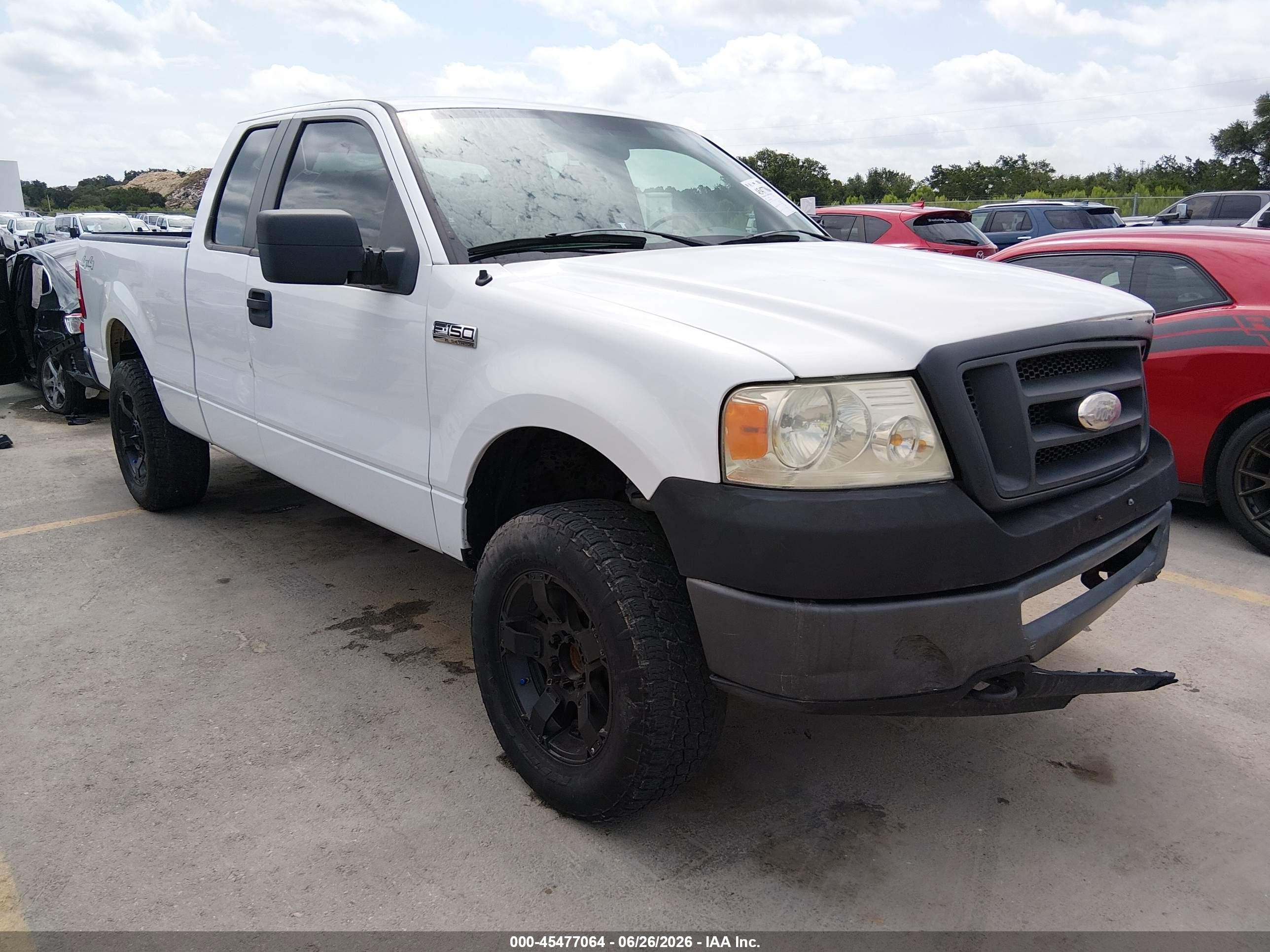 2008 Ford F-150 Xl White vin: 1FTPX14538FB54197