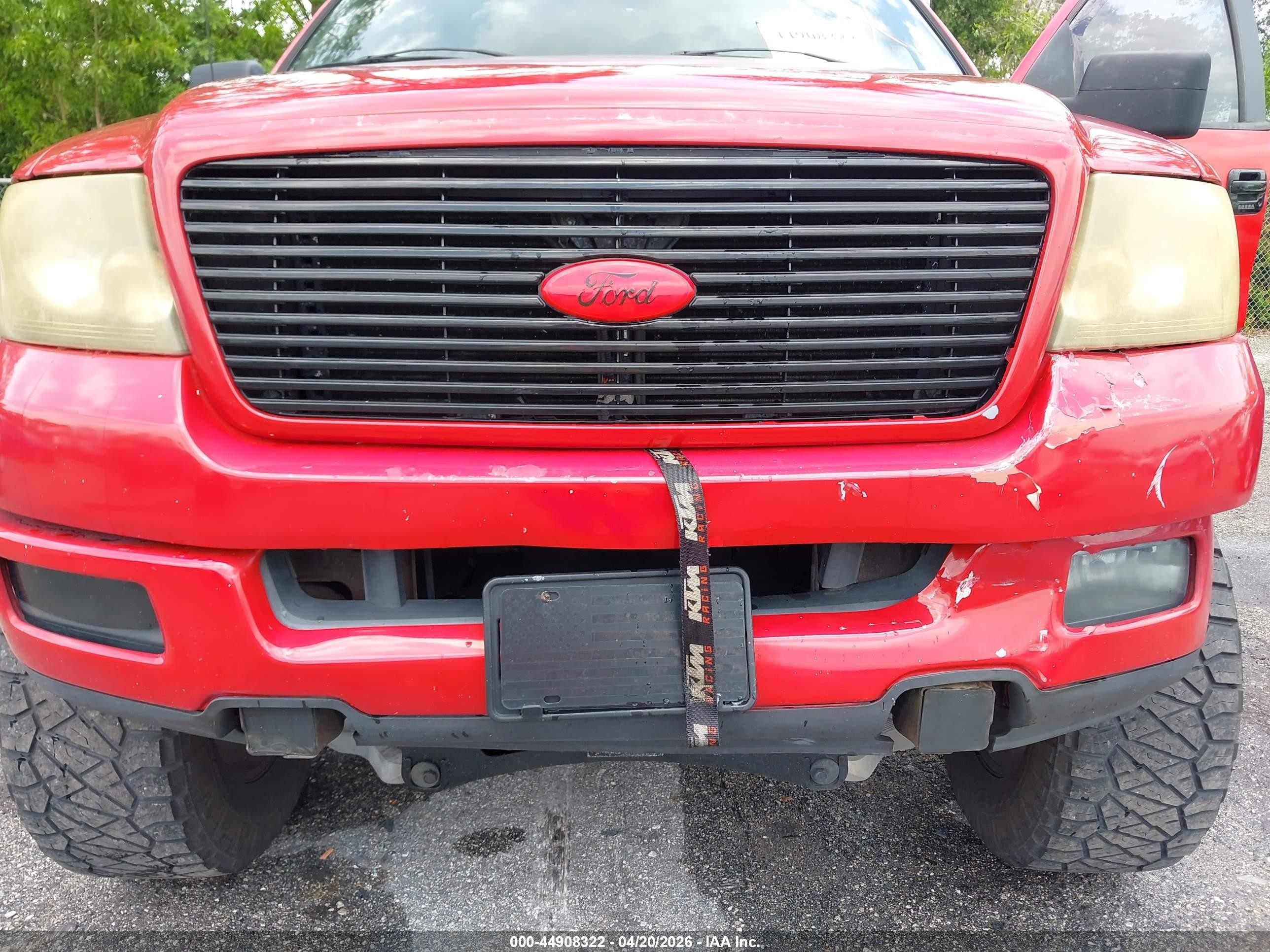 2005 Ford F-150 Fx4/lariat/xl/xlt Красный vin: 1FTPX14545FA62446
