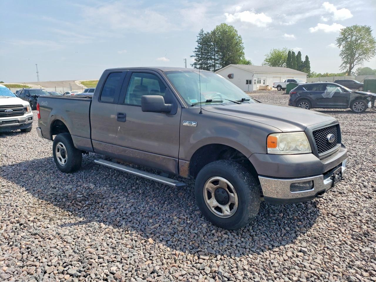 2005 Ford F150 Gray vin: 1FTPX14545FB66306
