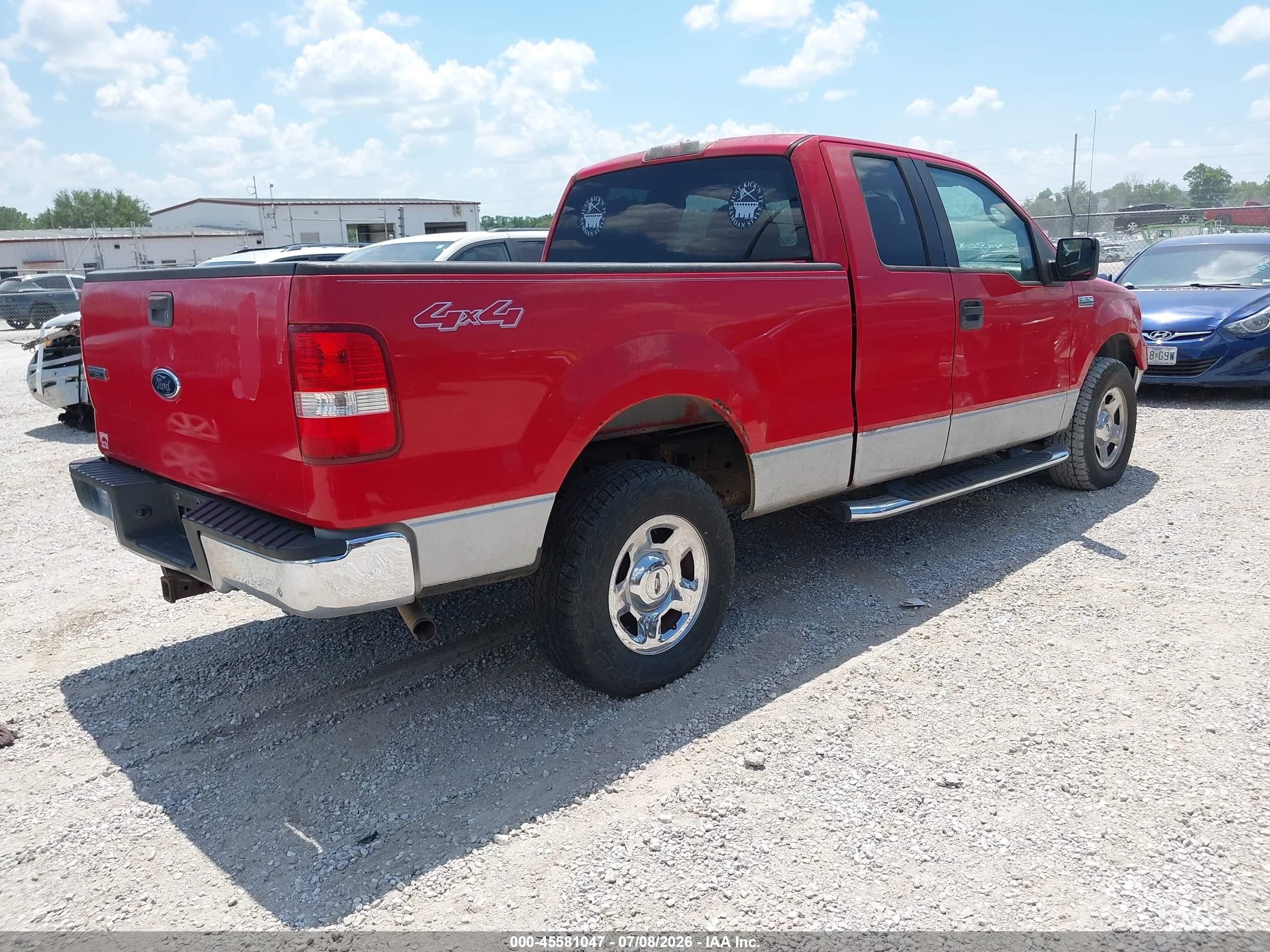 2005 Ford F-150 Fx4/lariat/xl/xlt Red vin: 1FTPX14545KD46148