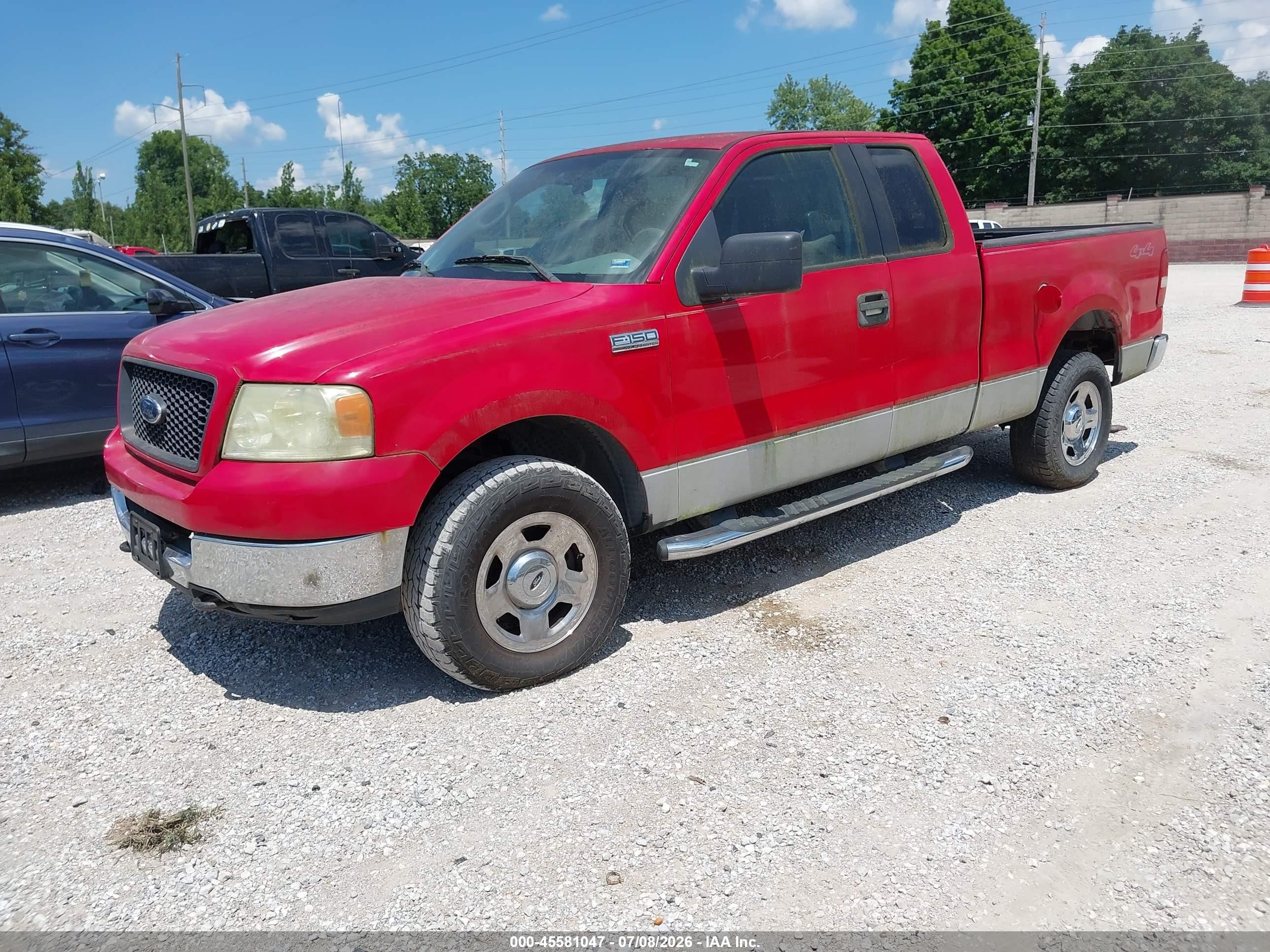 2005 Ford F-150 Fx4/lariat/xl/xlt Red vin: 1FTPX14545KD46148