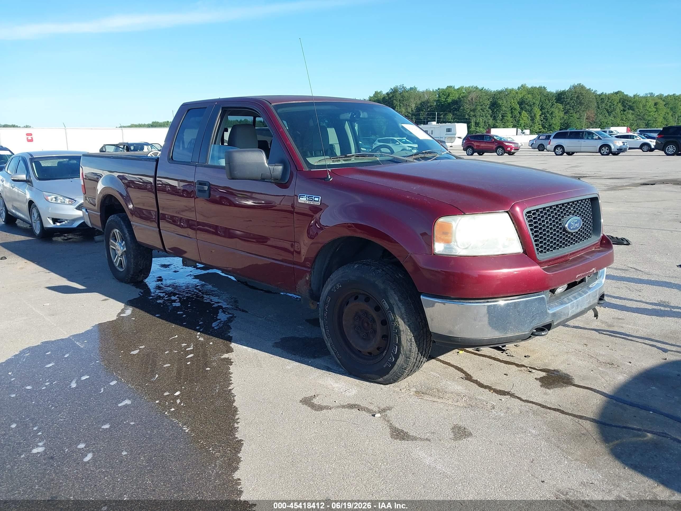 2005 Ford F-150 Fx4/lariat/xl/xlt Maroon vin: 1FTPX14545NB37507