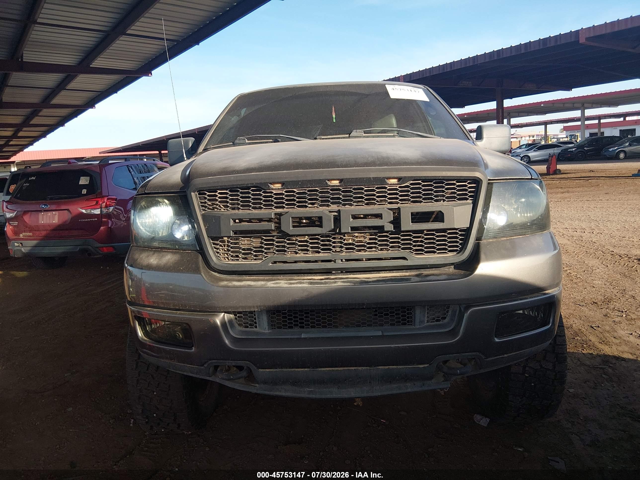 2005 Ford F-150 Fx4/lariat/xl/xlt Gray vin: 1FTPX14545NB58129