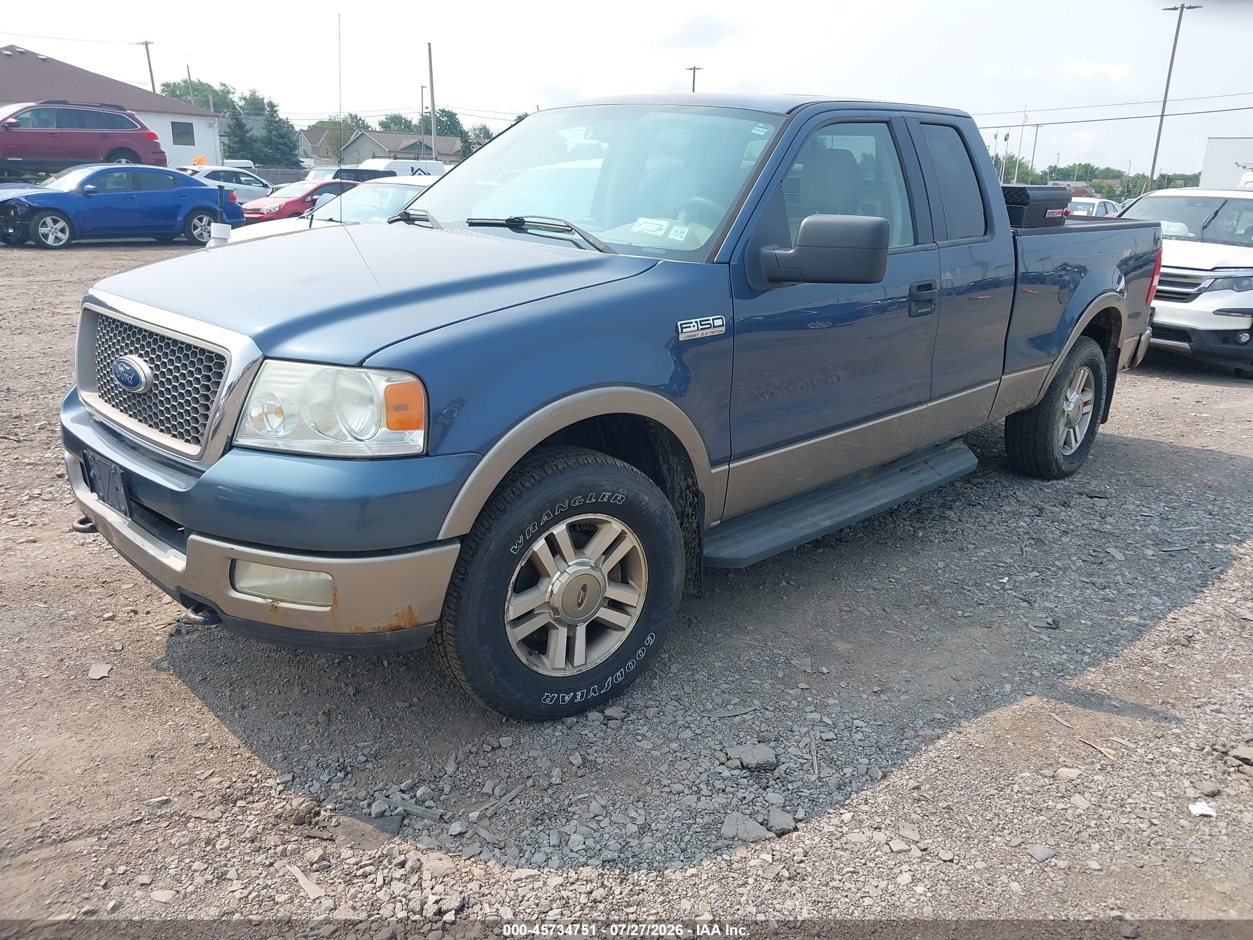 2005 Ford F-150 Fx4/lariat/xl/xlt Blue vin: 1FTPX14545NB75917