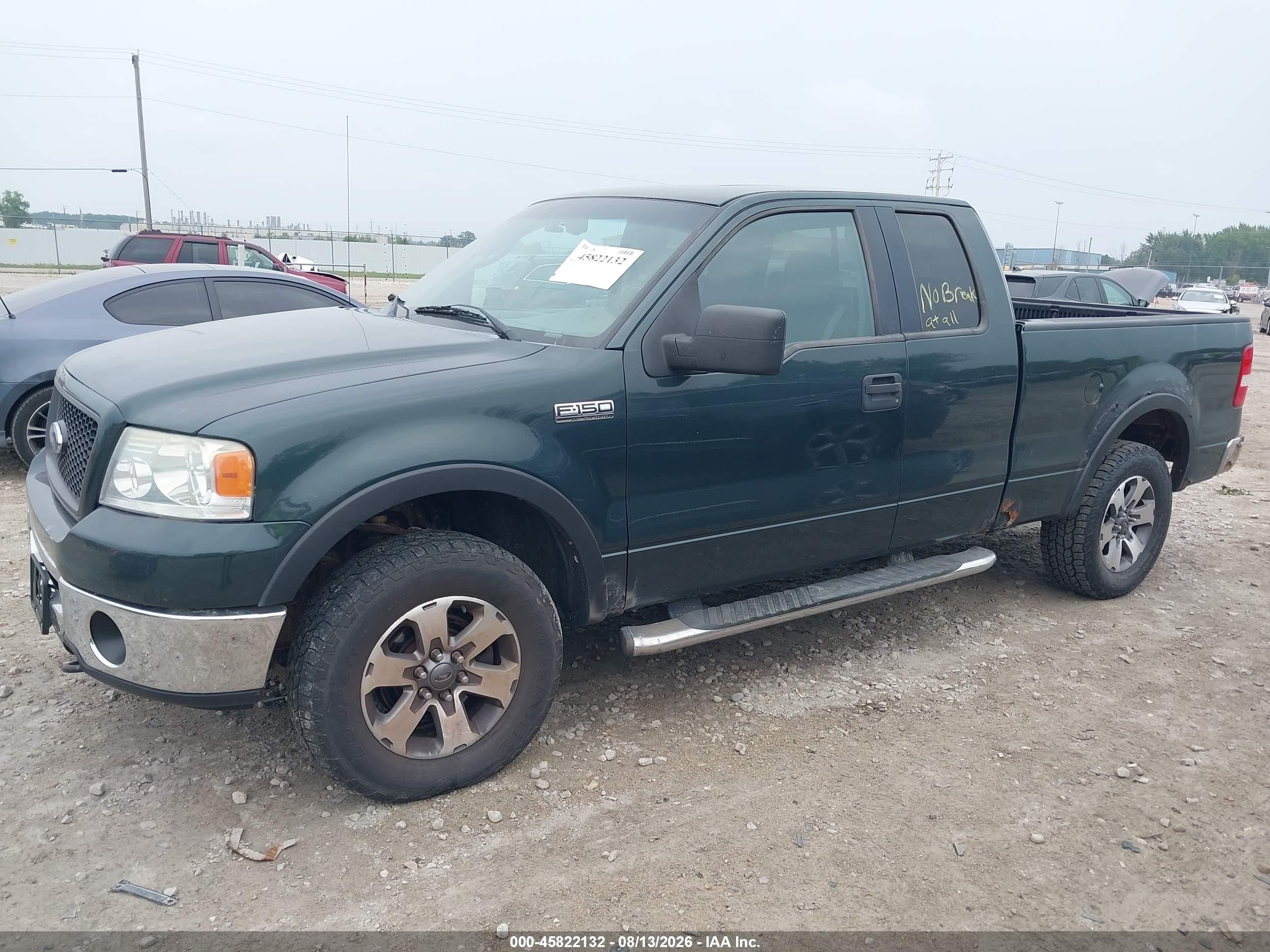 2006 Ford F-150 Fx4/lariat/xl/xlt Green vin: 1FTPX14546FB64850