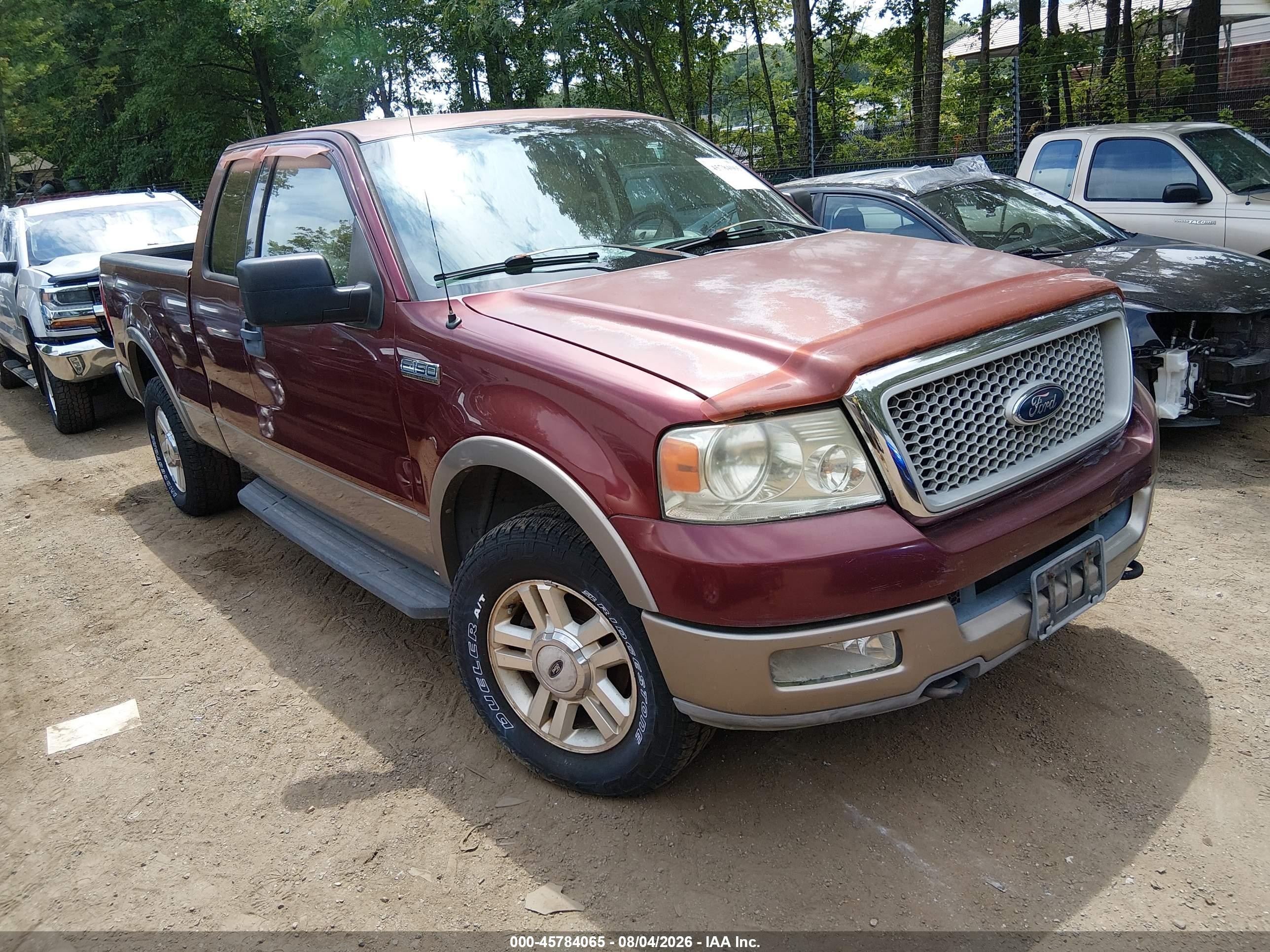 2004 Ford F-150 Fx4/lariat/xl/xlt Red vin: 1FTPX14554NA49600