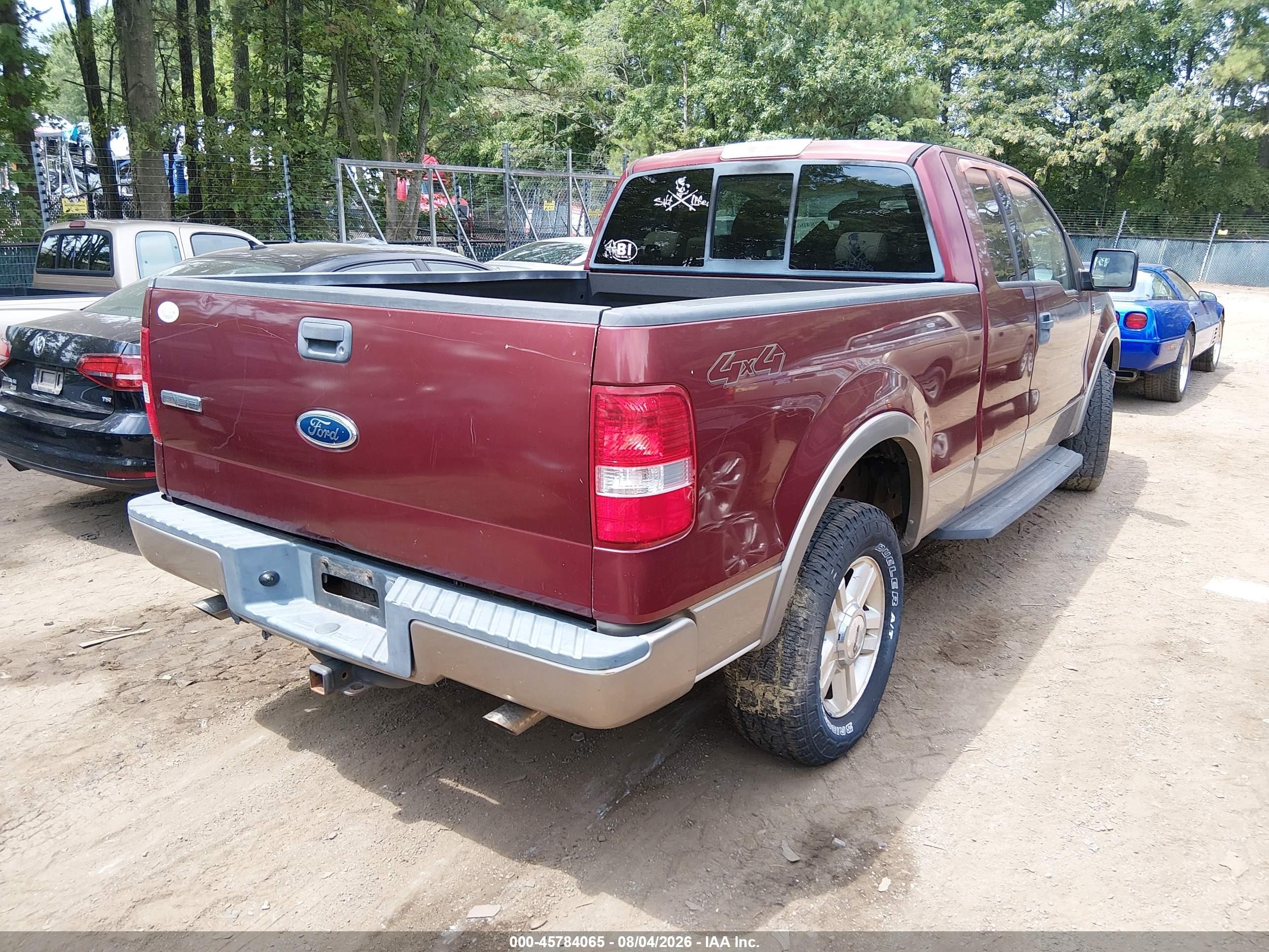 2004 Ford F-150 Fx4/lariat/xl/xlt Red vin: 1FTPX14554NA49600