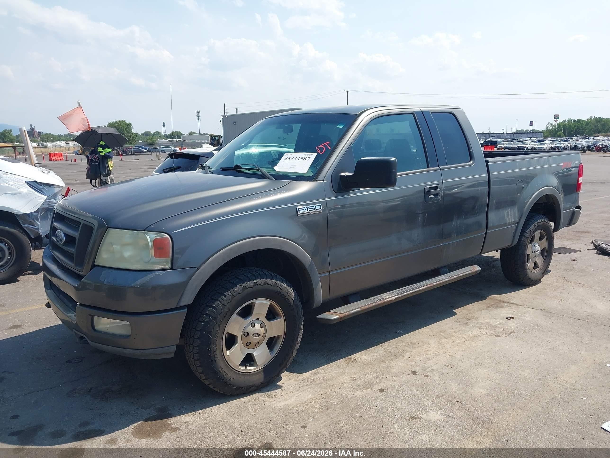 2004 Ford F-150   Gray vin: 1FTPX14554NA60158