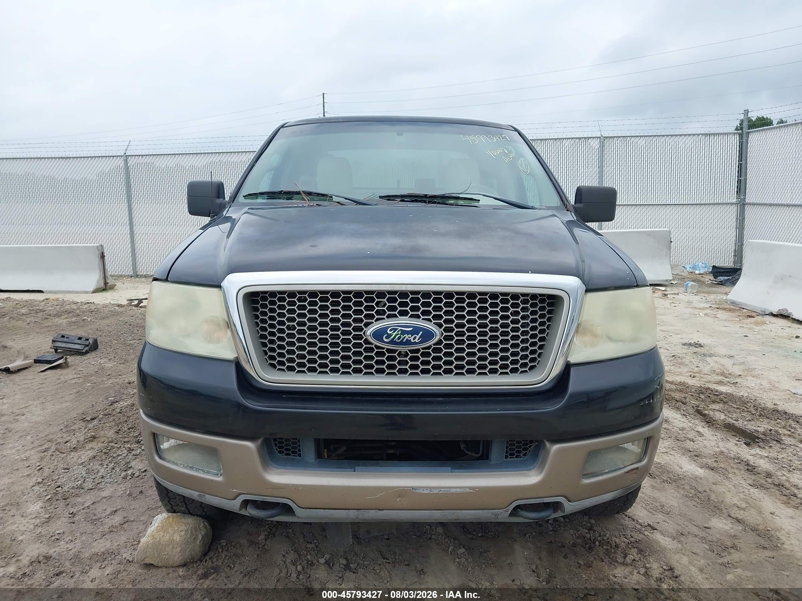 2004 Ford F-150 Fx4/lariat/xl/xlt Black vin: 1FTPX14554NC37937