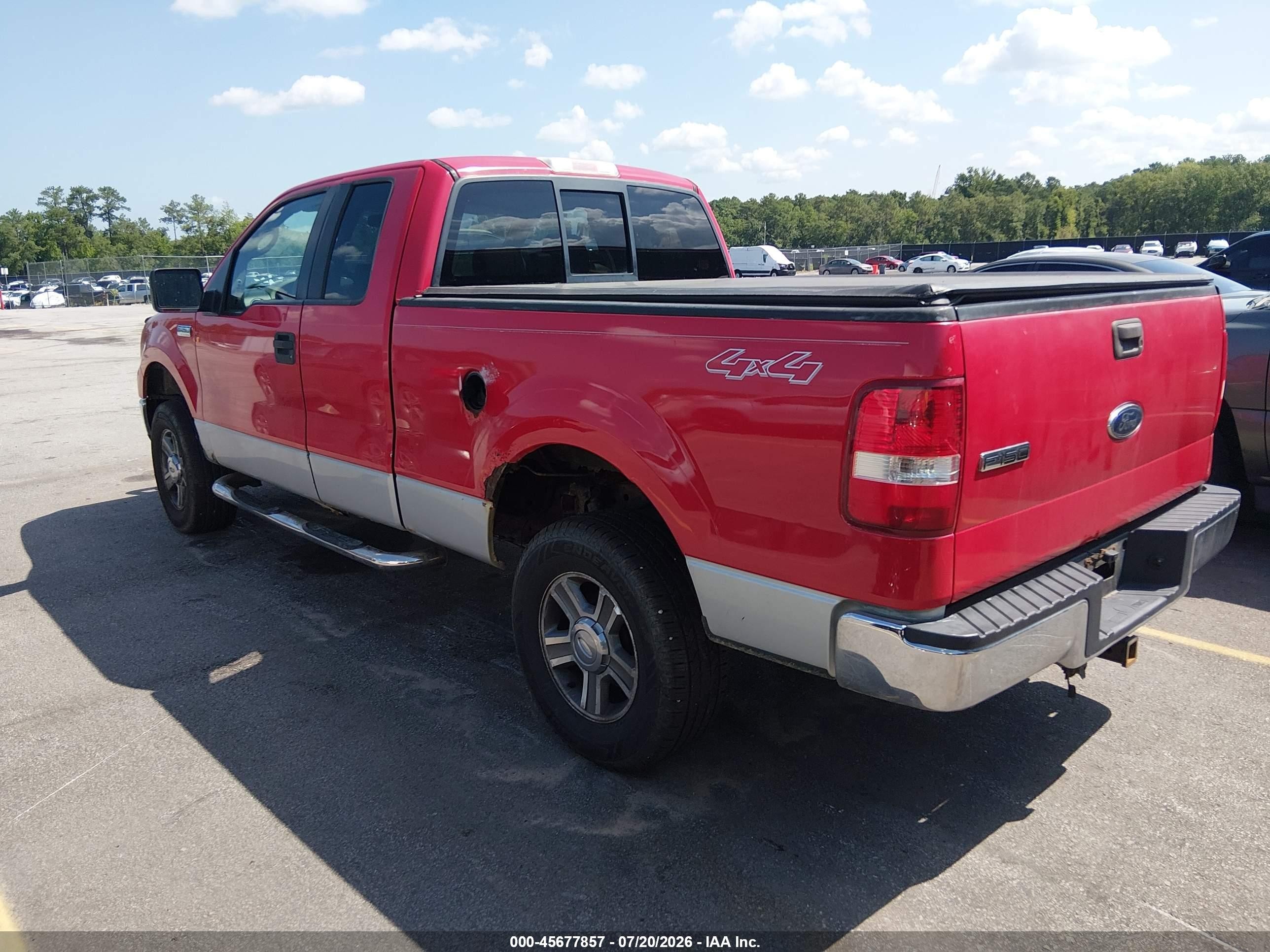 2005 Ford F-150 Fx4/lariat/xl/xlt Red vin: 1FTPX14555NA68276