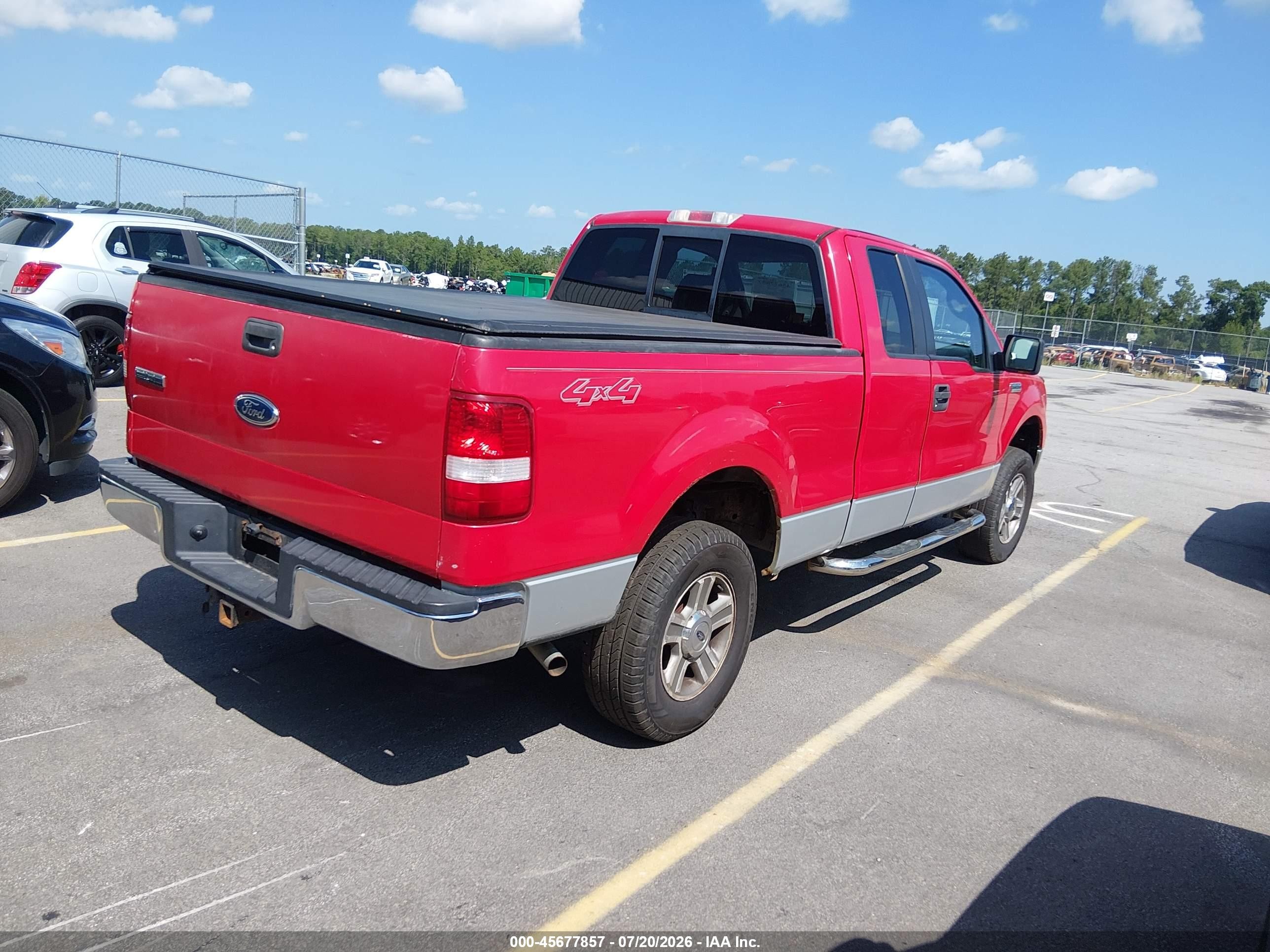 2005 Ford F-150 Fx4/lariat/xl/xlt Red vin: 1FTPX14555NA68276