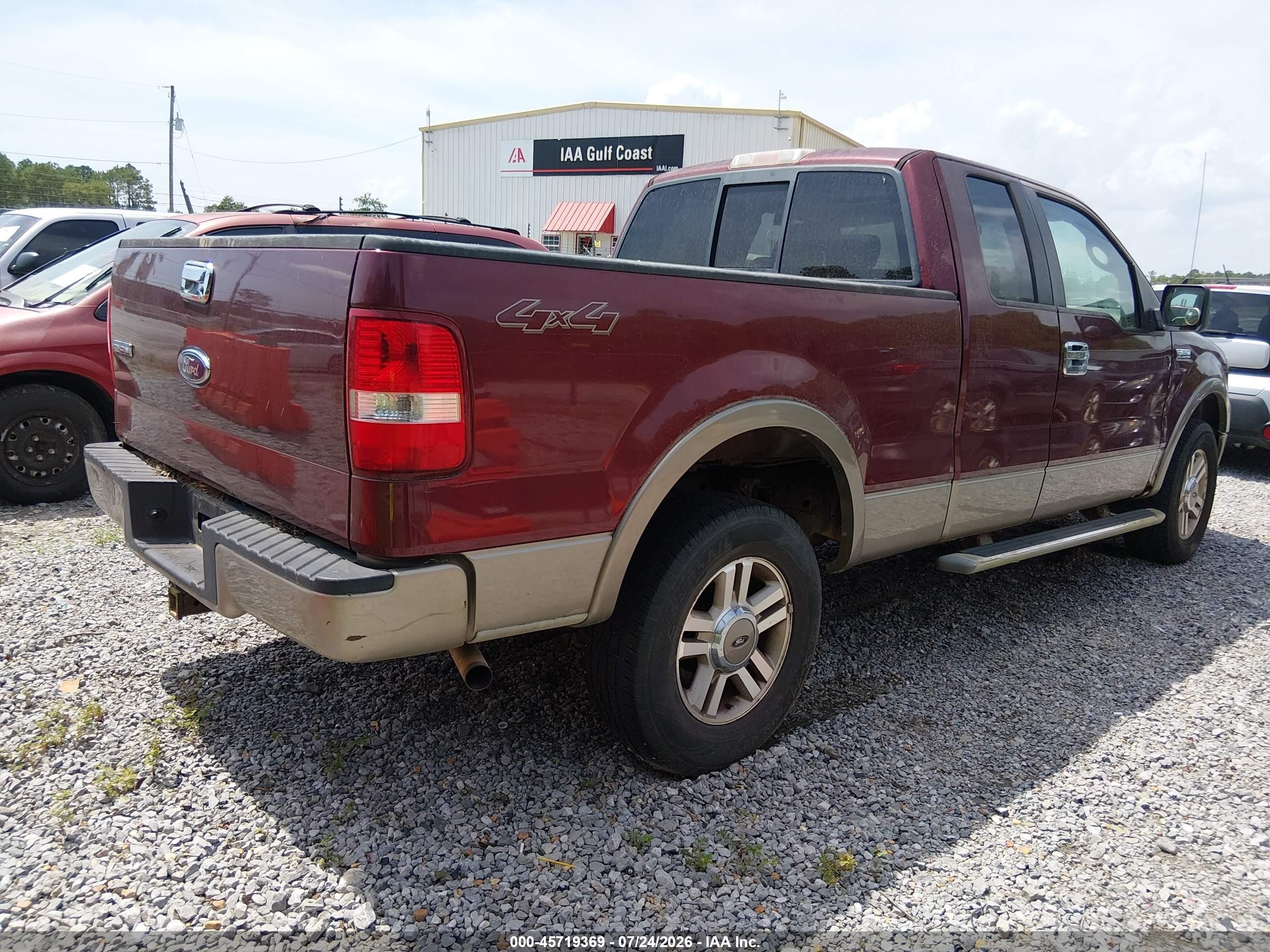 2005 Ford F-150 Fx4/lariat/xl/xlt Burgundy vin: 1FTPX14555NA94067