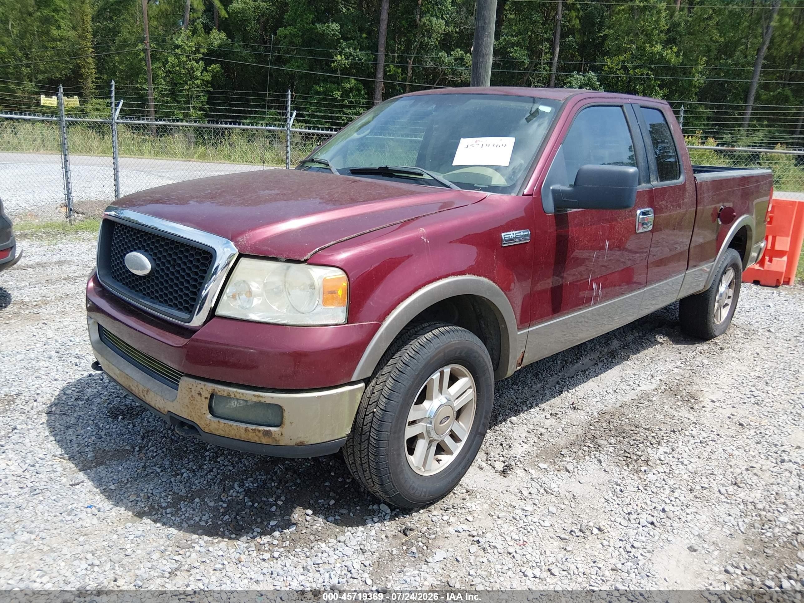2005 Ford F-150 Fx4/lariat/xl/xlt Burgundy vin: 1FTPX14555NA94067