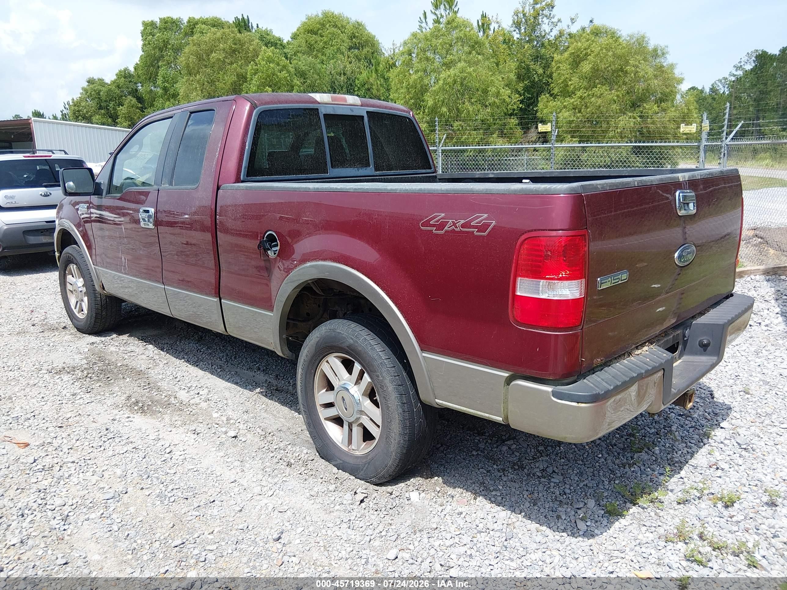 2005 Ford F-150 Fx4/lariat/xl/xlt Burgundy vin: 1FTPX14555NA94067