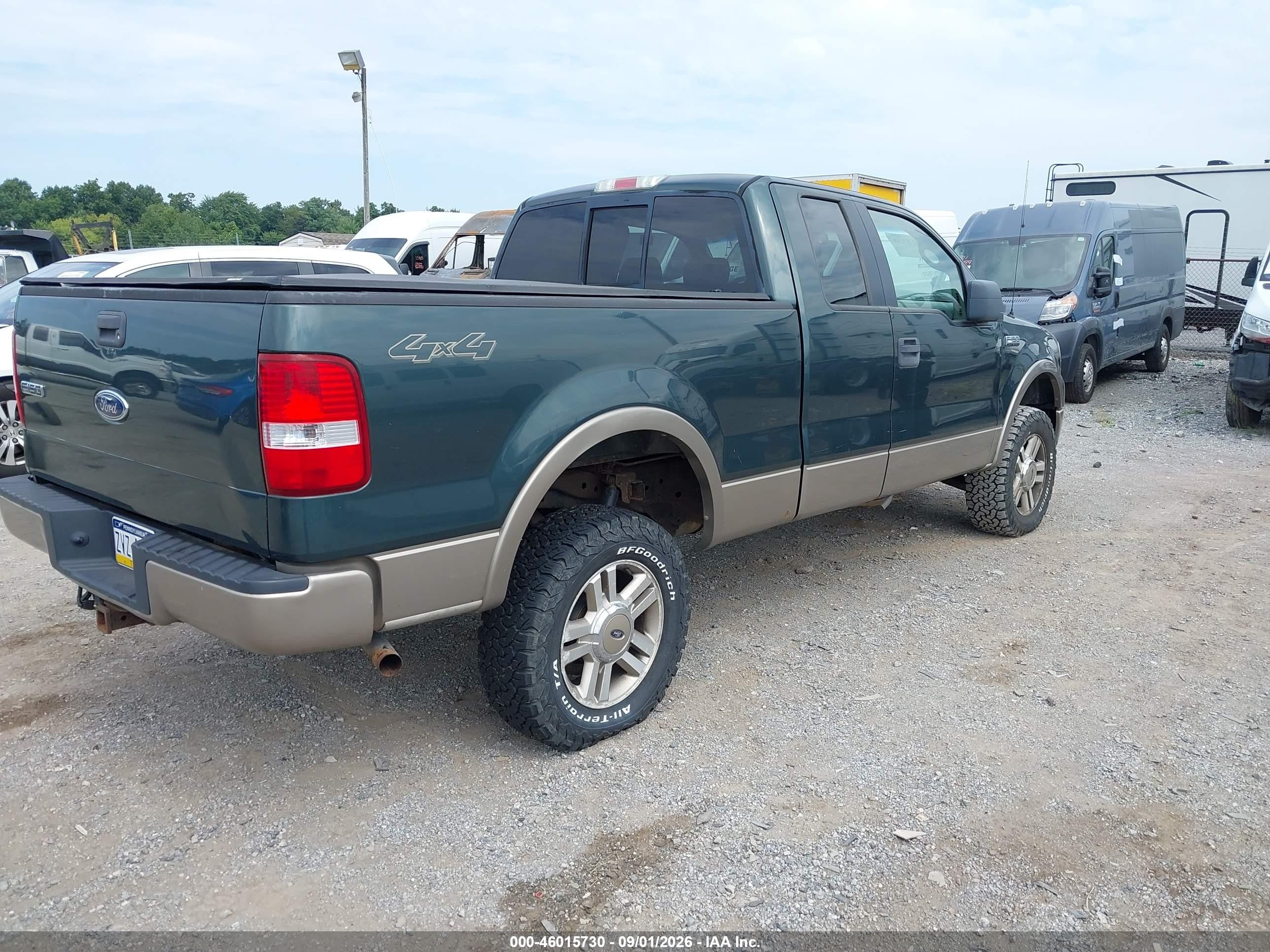 2005 Ford F-150 Fx4/lariat/xl/xlt Зеленый vin: 1FTPX14555NB93519