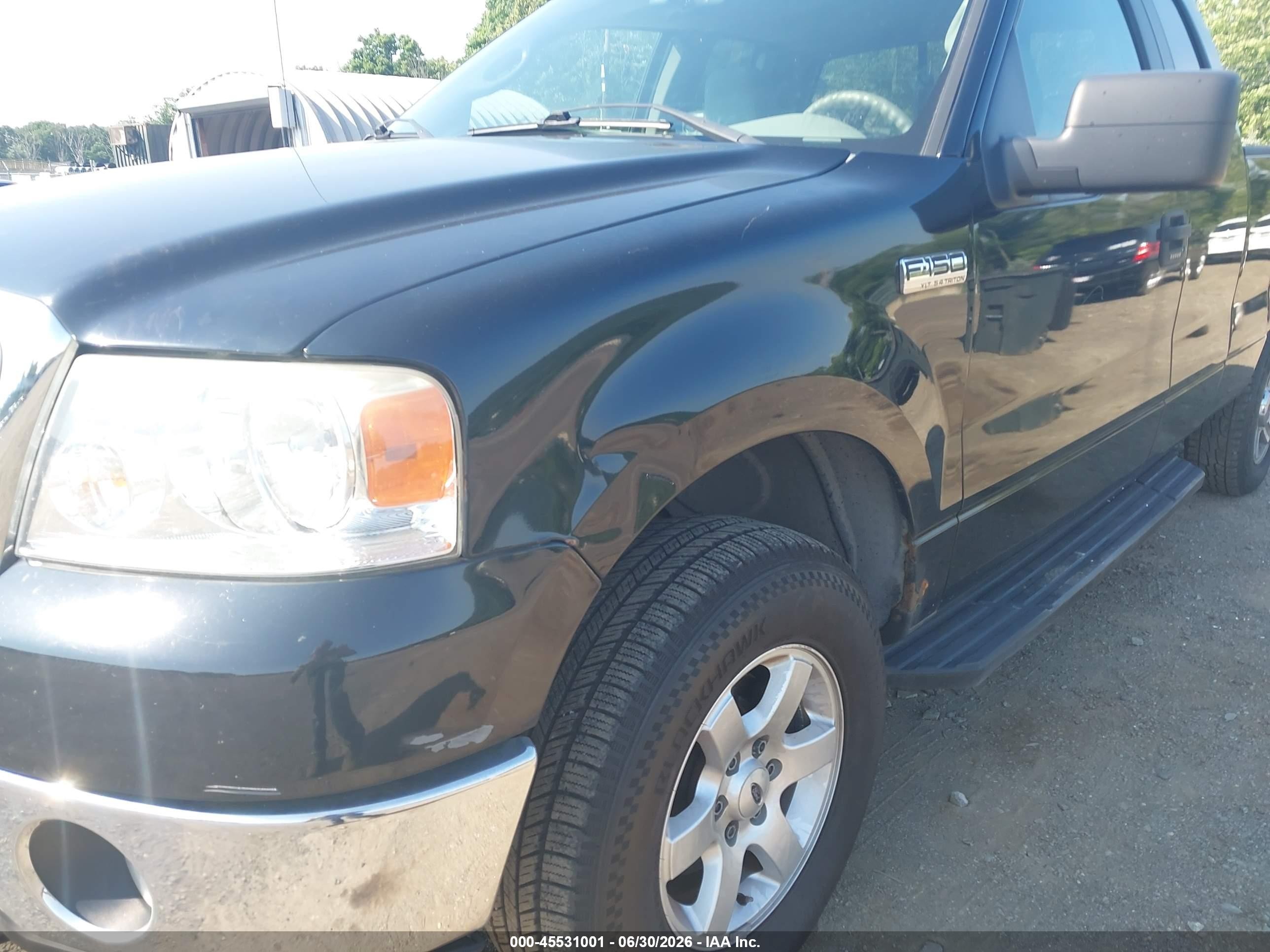 2007 Ford F-150 Fx4/lariat/xl/xlt Black vin: 1FTPX14557NA22367