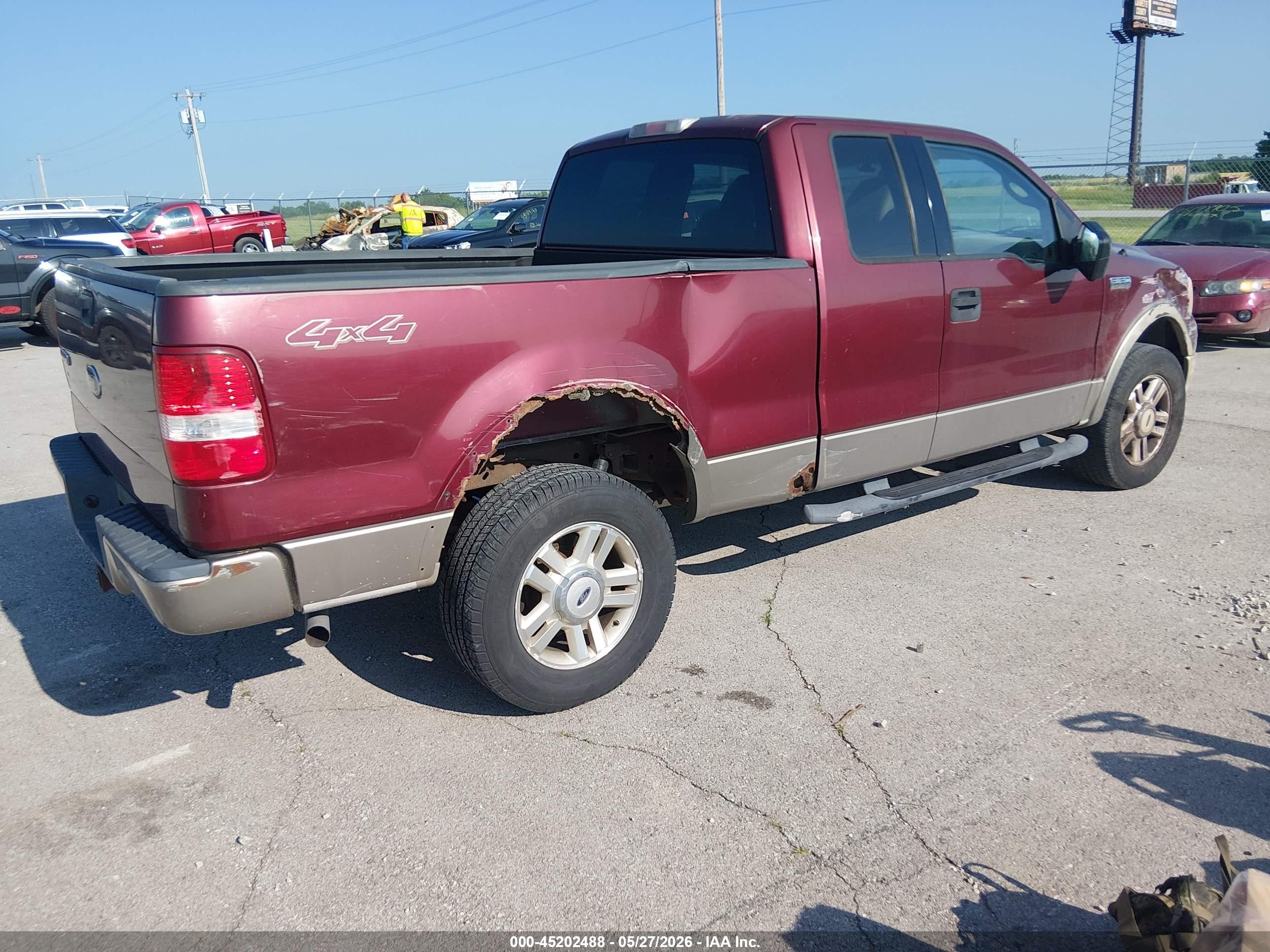 2004 Ford F-150 Fx4/lariat/xl/xlt Бордовый vin: 1FTPX14564NA58998