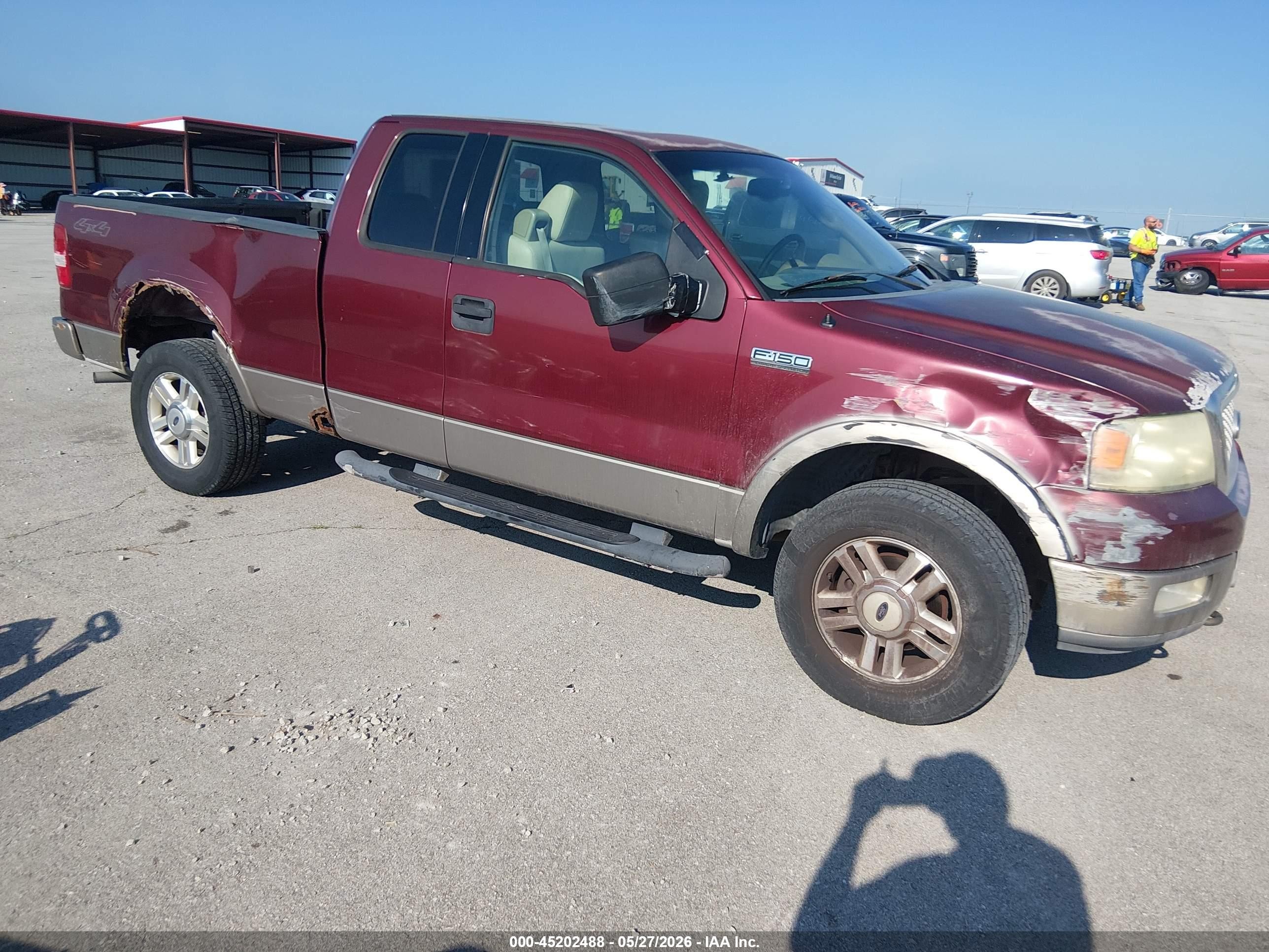 2004 Ford F-150 Fx4/lariat/xl/xlt Бордовый vin: 1FTPX14564NA58998