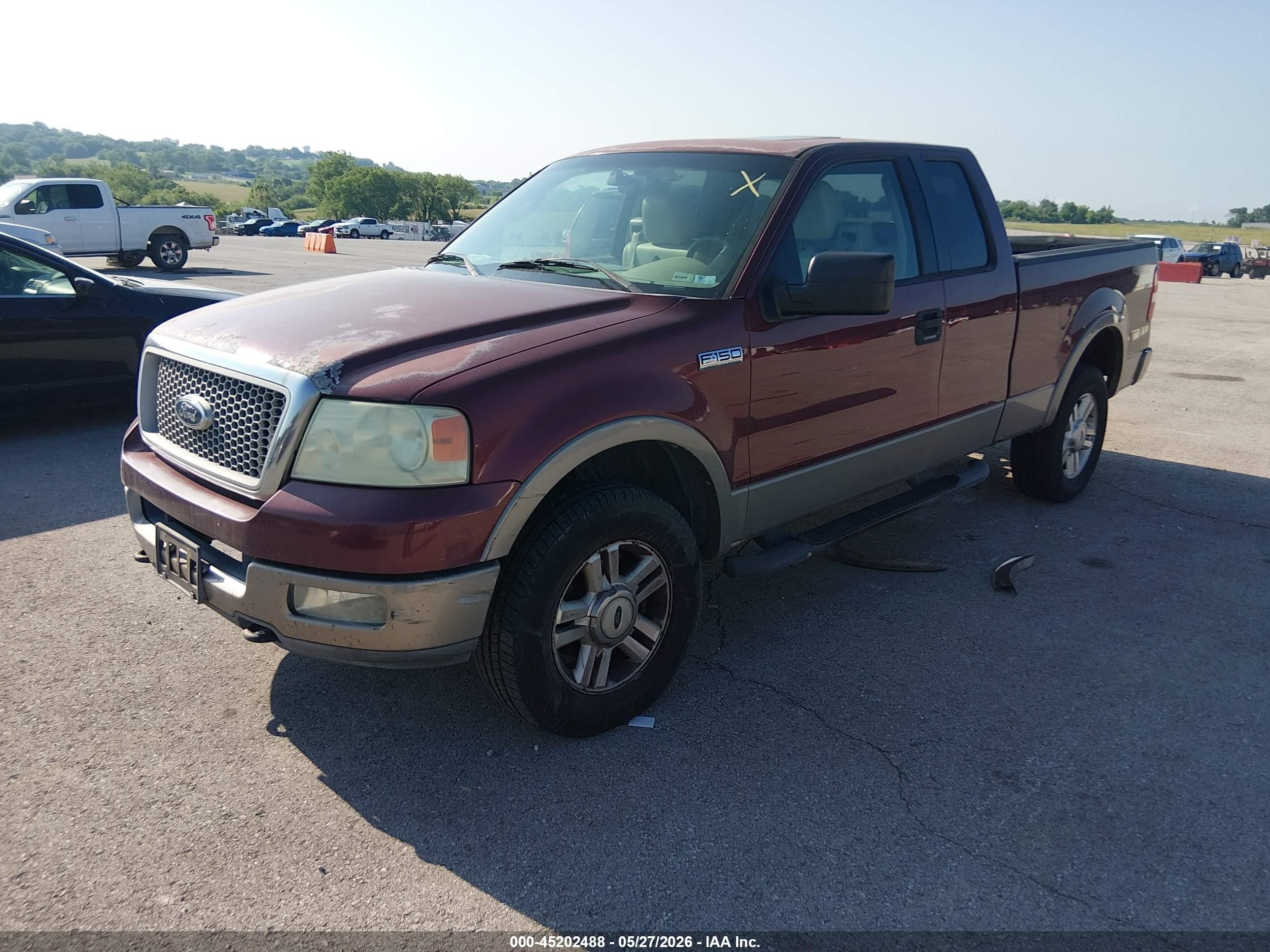 2004 Ford F-150 Fx4/lariat/xl/xlt Бордовый vin: 1FTPX14564NA58998