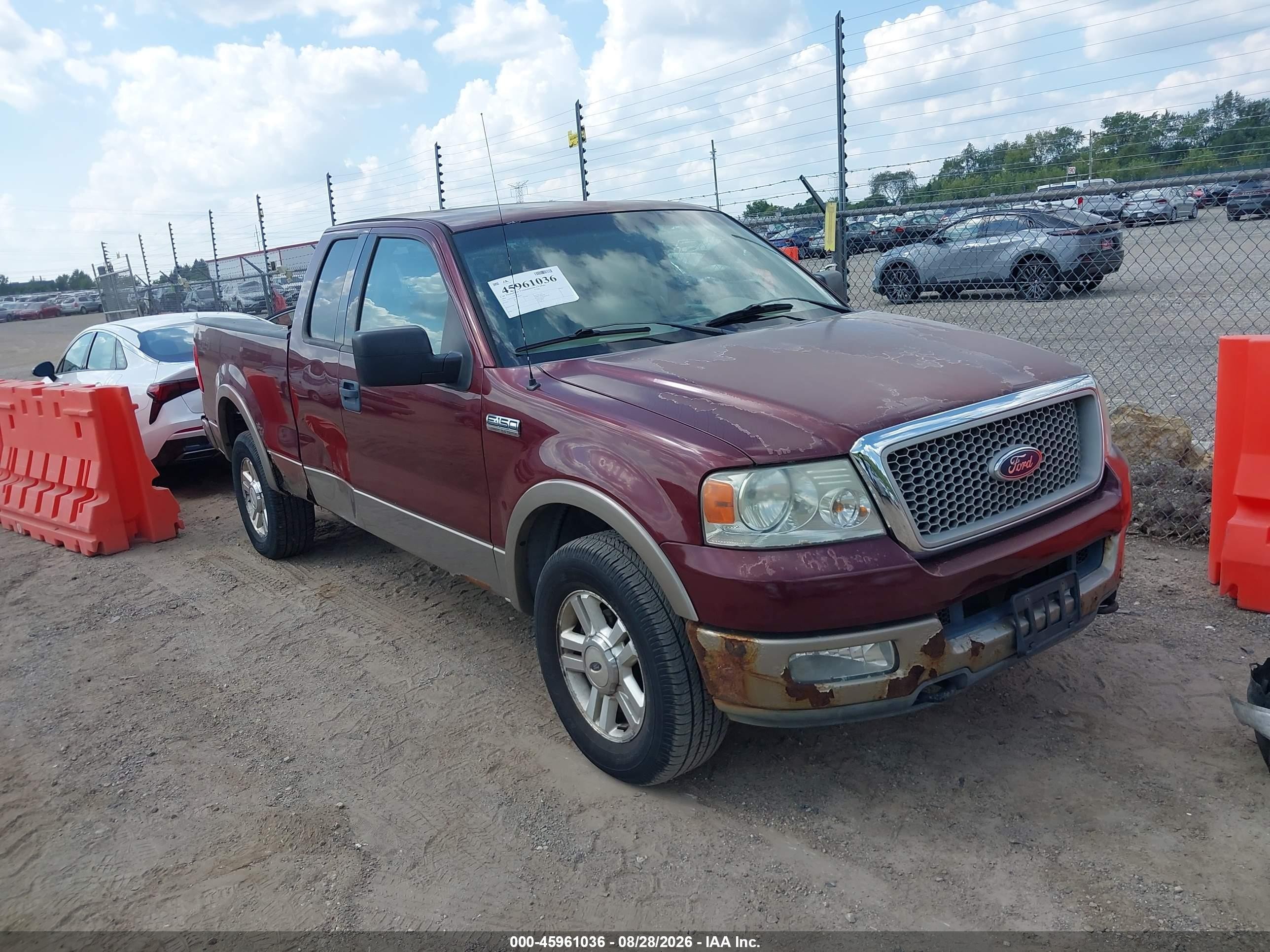 2004 Ford F-150 Fx4/lariat/xl/xlt Burgundy vin: 1FTPX14564NA98059