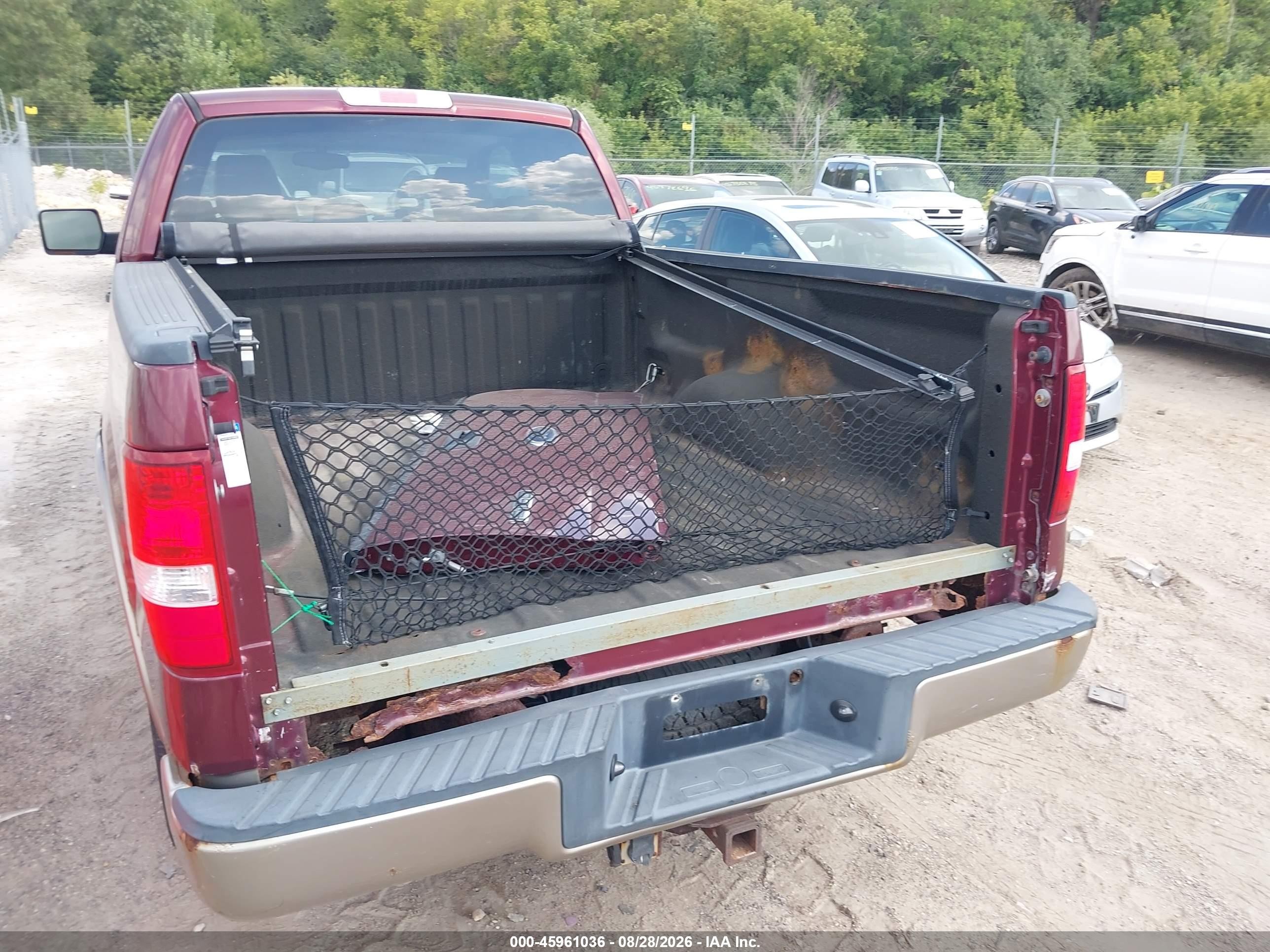 2004 Ford F-150 Fx4/lariat/xl/xlt Burgundy vin: 1FTPX14564NA98059