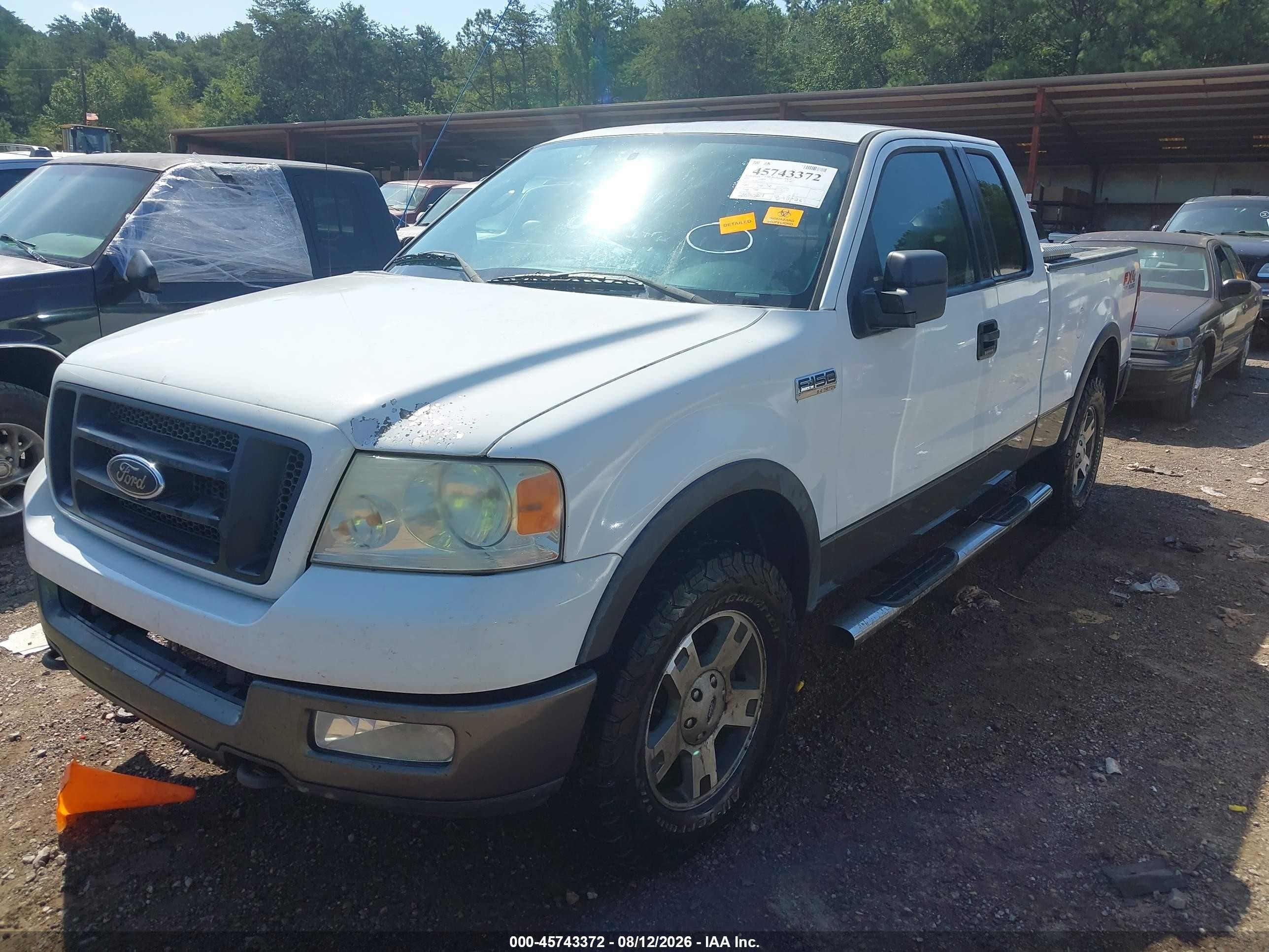 2005 Ford F-150 Fx4/lariat/xl/xlt White vin: 1FTPX14565FA05052
