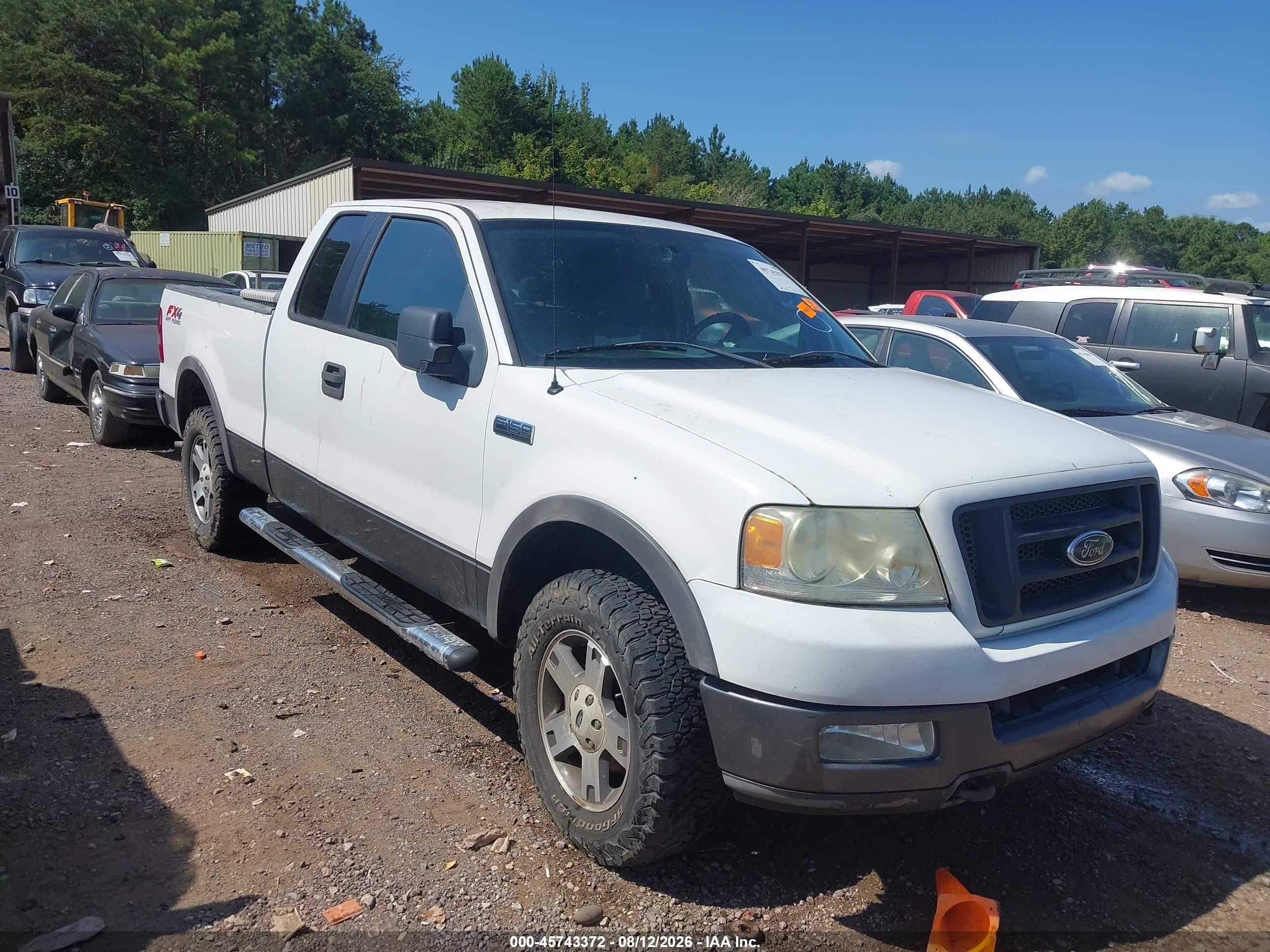 2005 Ford F-150 Fx4/lariat/xl/xlt White vin: 1FTPX14565FA05052