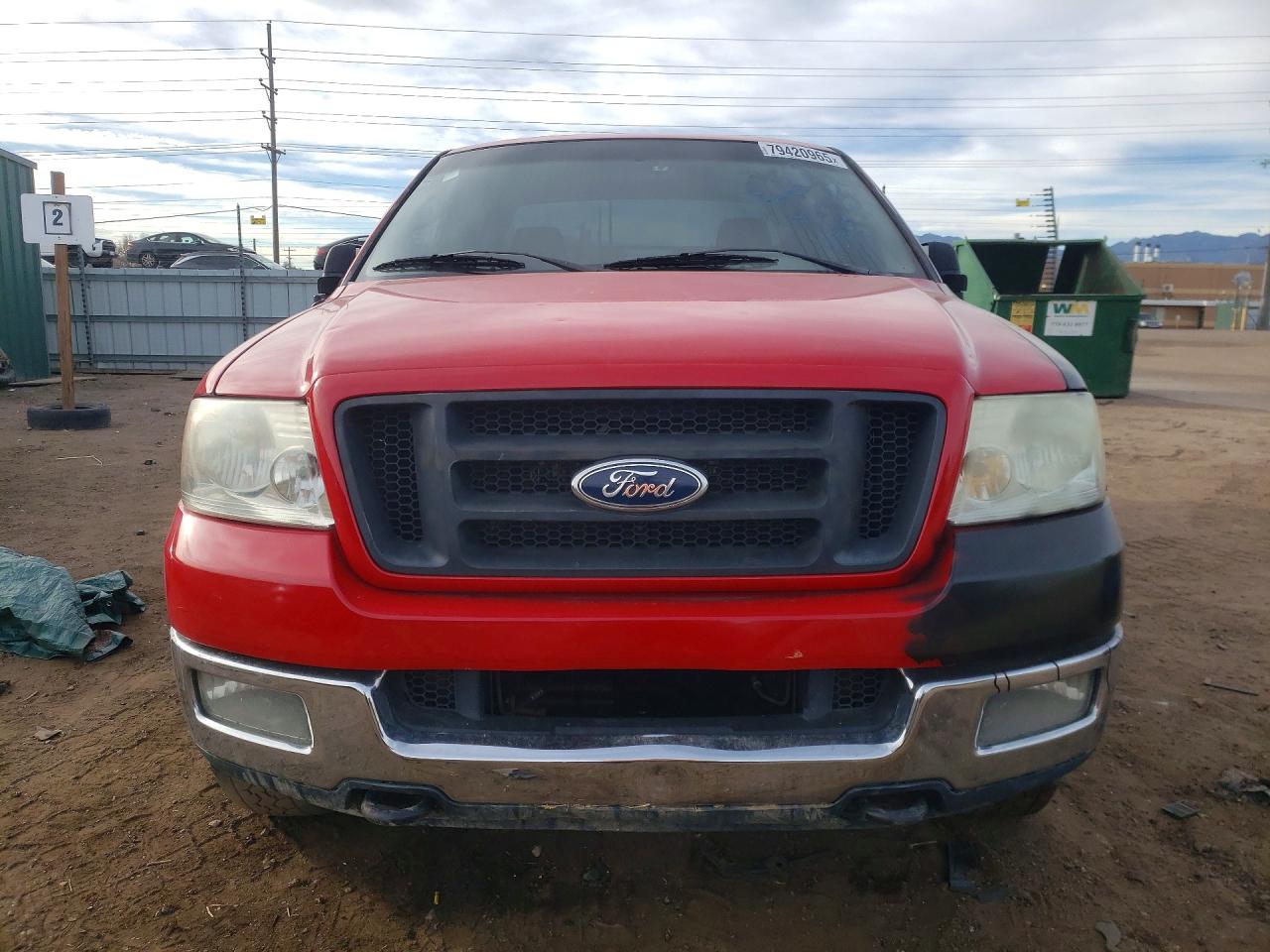 2005 Ford F150 Red vin: 1FTPX14565NA59750