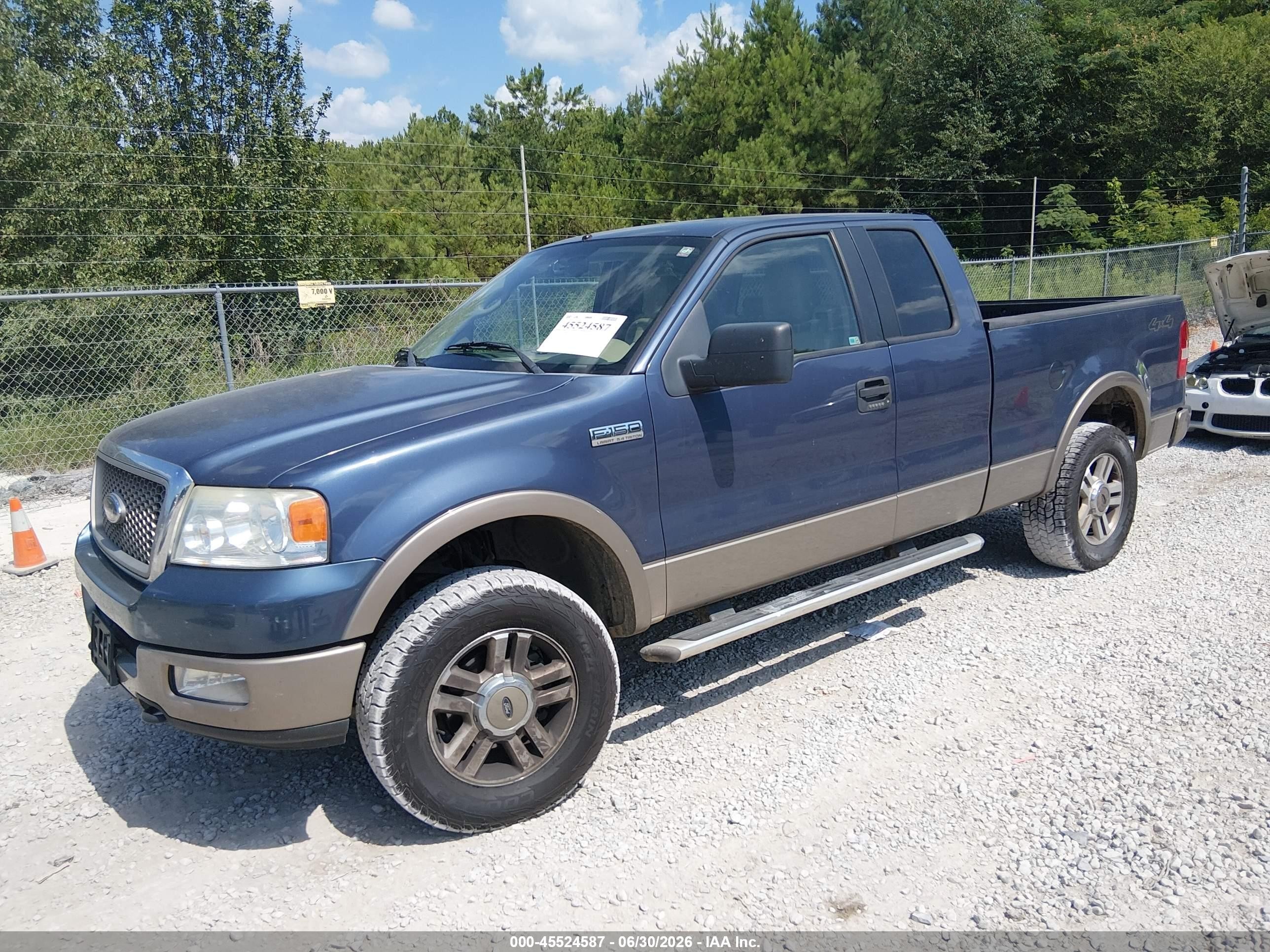 2005 Ford F-150 Fx4/lariat/xl/xlt Blue vin: 1FTPX14565NA75401