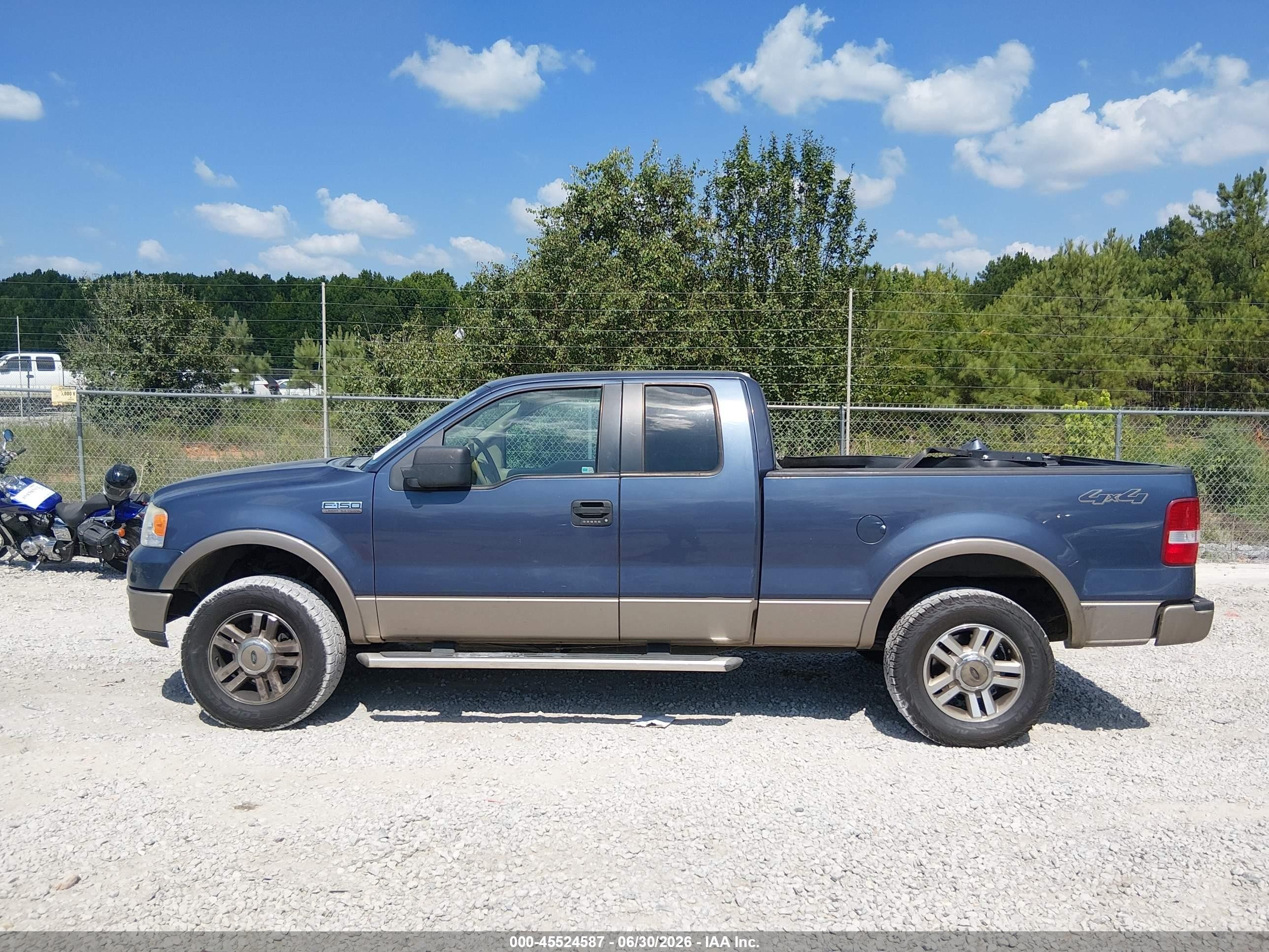 2005 Ford F-150 Fx4/lariat/xl/xlt Blue vin: 1FTPX14565NA75401