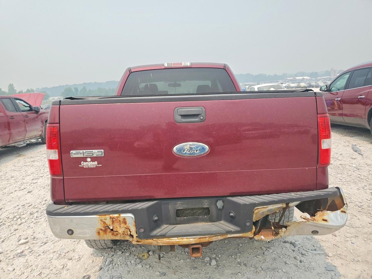 2006 Ford F150 Burgundy vin: 1FTPX14566FB19571
