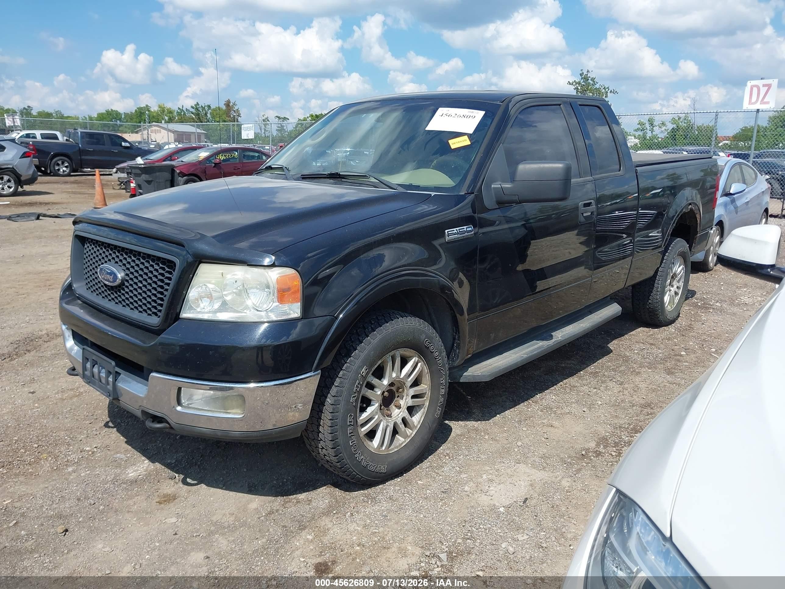 2004 Ford F-150 Fx4/lariat/xl/xlt Black vin: 1FTPX14574NA43345